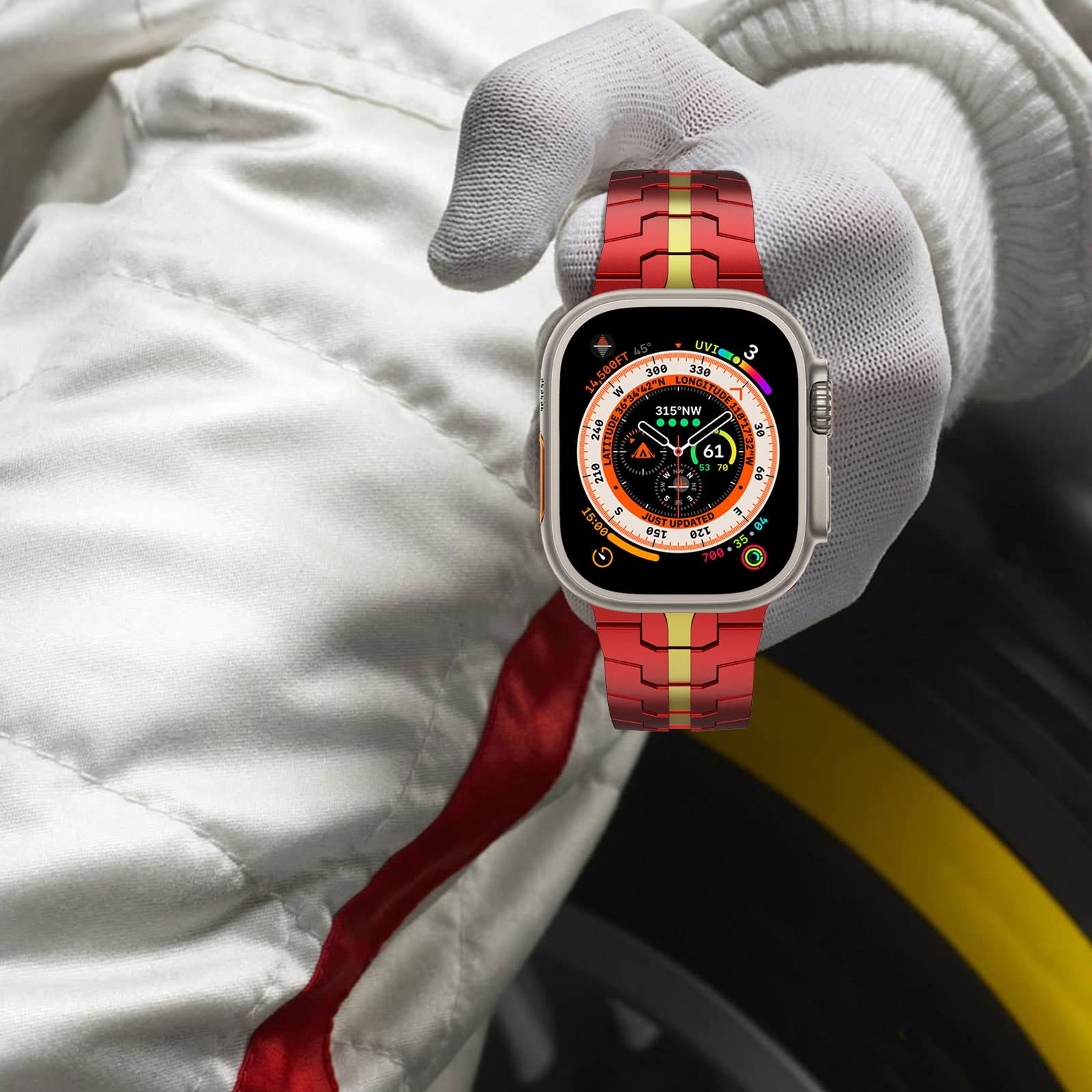 Foto 8 pulgar | Correa de Reloj Chanchy de Acero Inoxidable para Apple Watch 49 mm - Venta Internacional