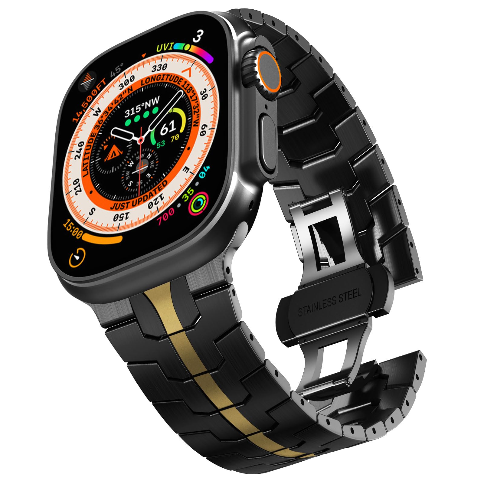 Foto 2 pulgar | Correa de Reloj Chanchy Acero Inoxidable para Apple Watch 49 mm - Venta Internacional