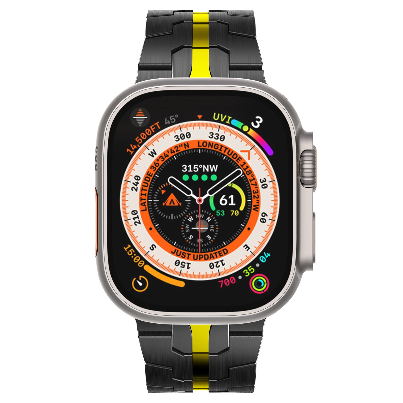 Foto 4 | Correa de Reloj Chanchy Acero Inoxidable para Apple Watch 49 mm - Venta Internacional