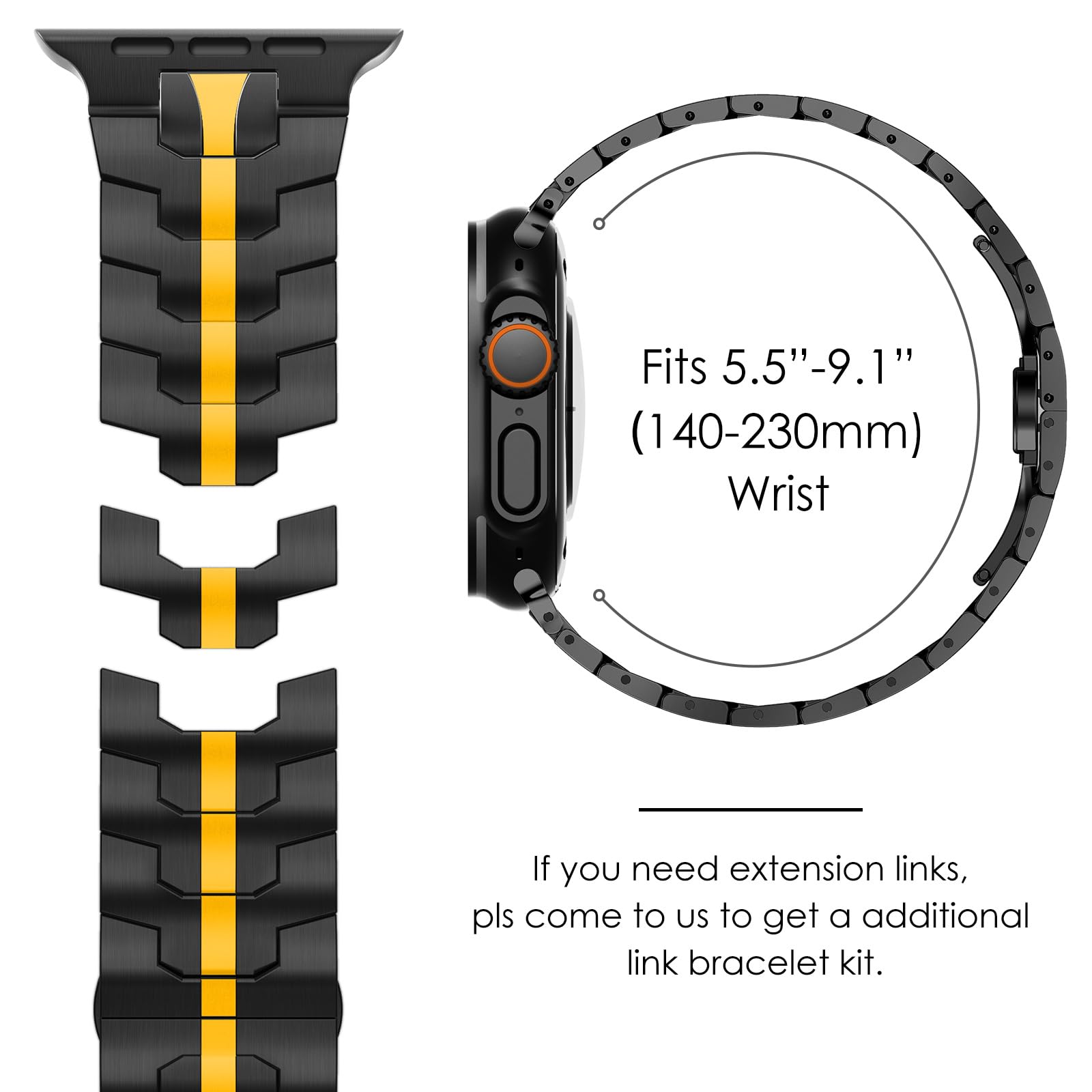 Foto 5 | Correa de Reloj Chanchy Acero Inoxidable para Apple Watch 49 mm - Venta Internacional