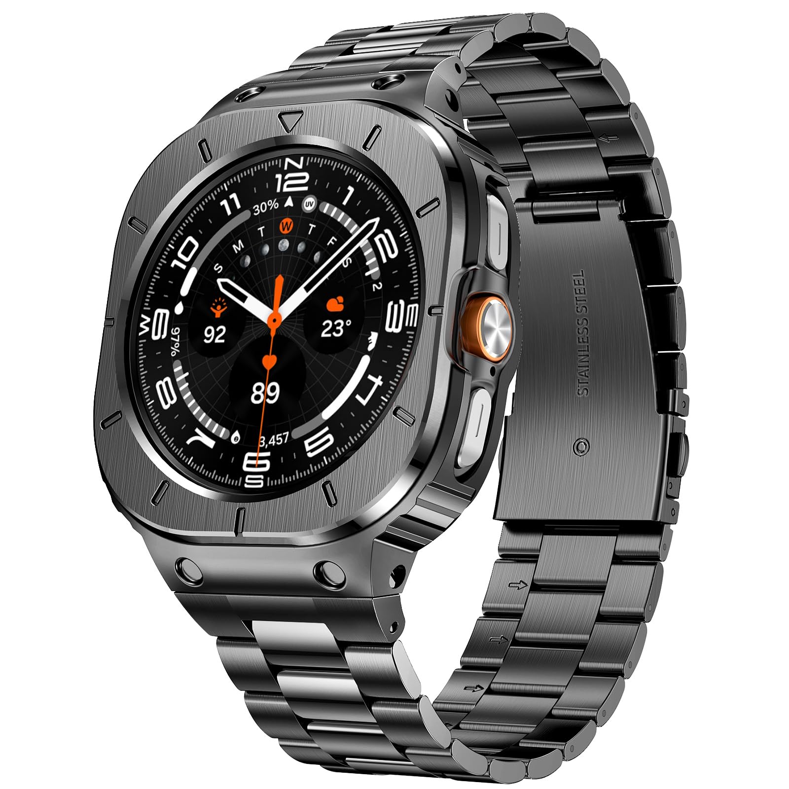 Foto 2 pulgar | Estuche y Correas de Reloj Suplink de Acero Inoxidable para Galaxy 7 - Venta Internacional.