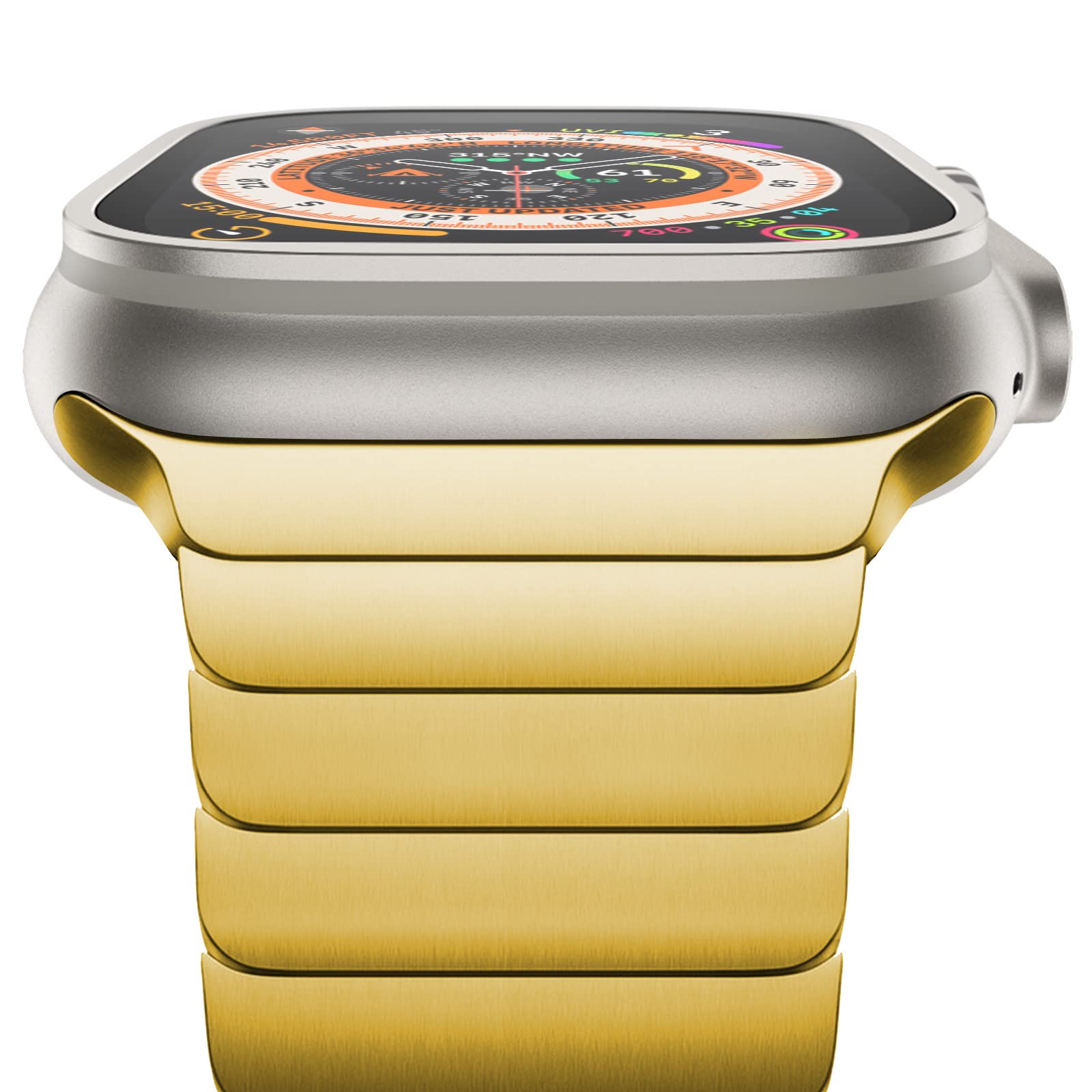 Foto 2 pulgar | Correa de Reloj NewWays Ultra 2 Dorada Compatible con Apple de 49 mm - Venta Internacional