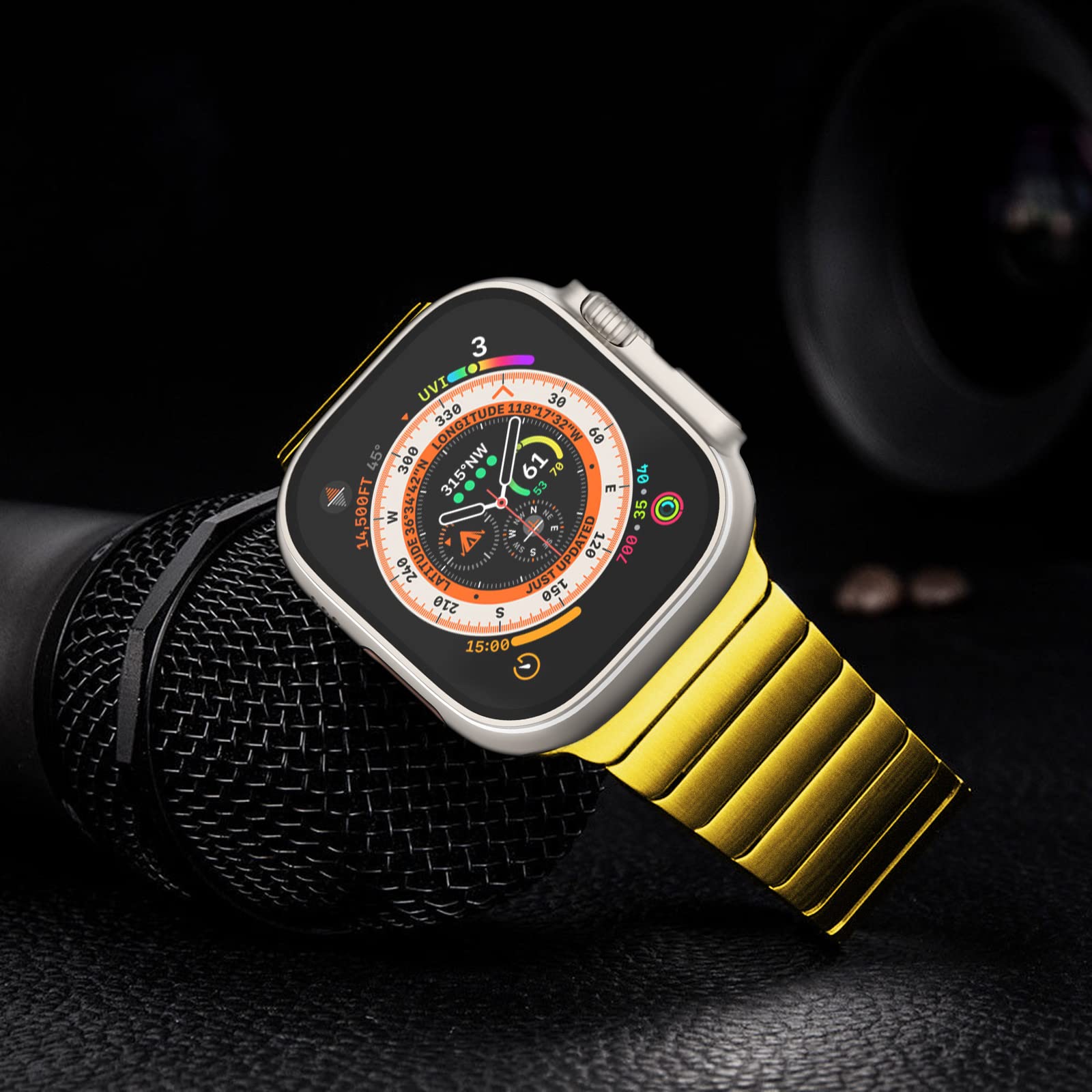 Foto 4 pulgar | Correa de Reloj NewWays Ultra 2 Dorada Compatible con Apple de 49 mm - Venta Internacional
