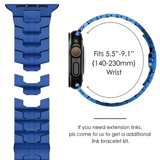 Foto 6 | Correa de Reloj Chanchy Acero Inoxidable para Apple Watch 49 mm Azul - Venta Internacional