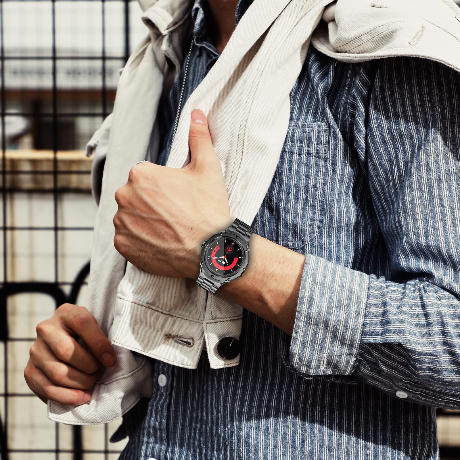 Foto 6 | Correa de Reloj Suplink de Acero Inoxidable para Galaxy Watch 5 Pro- Venta Internacional