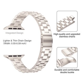 Foto 3 | Correa de Reloj Omiu Thin Acero Inoxidable Apple 38/49 mm - Venta Internacional