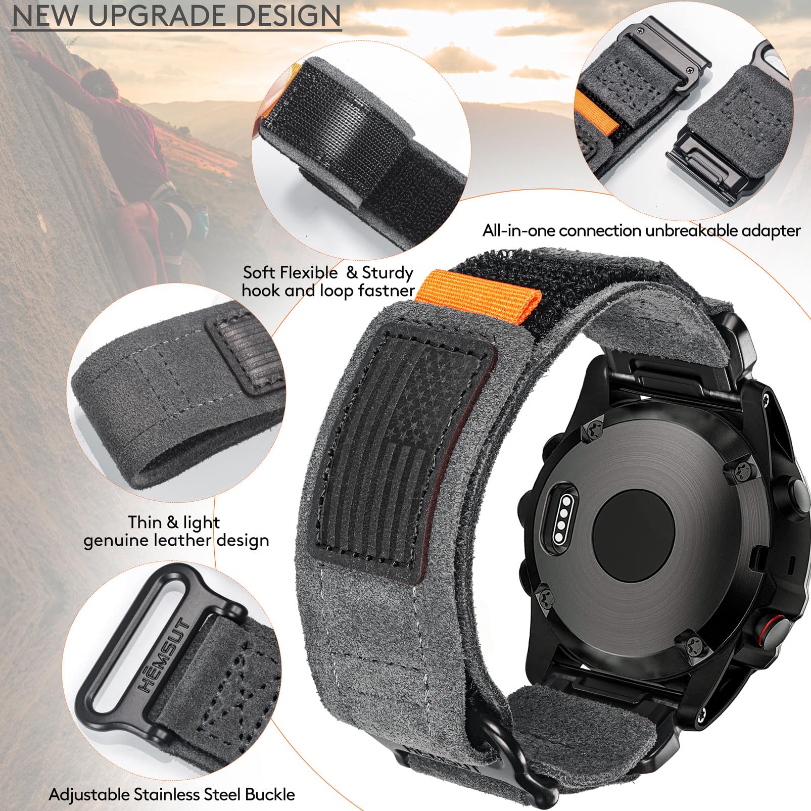Foto 5 pulgar | Correa de Reloj Hemsut H para Fenix 5 - Venta Internacional