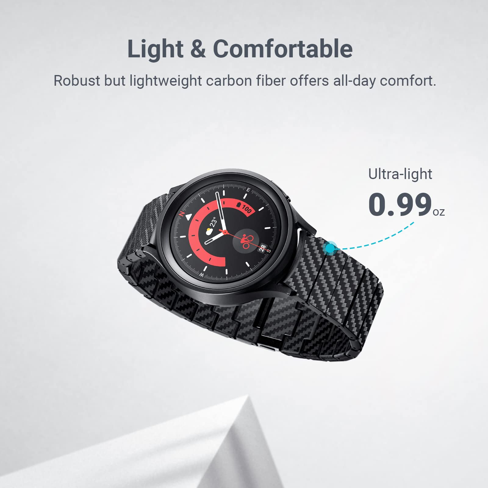 Foto 4 pulgar | Correa de Reloj de Fibra de Carbono para Galaxy Watch 7/6/5/4 - Venta Internacional
