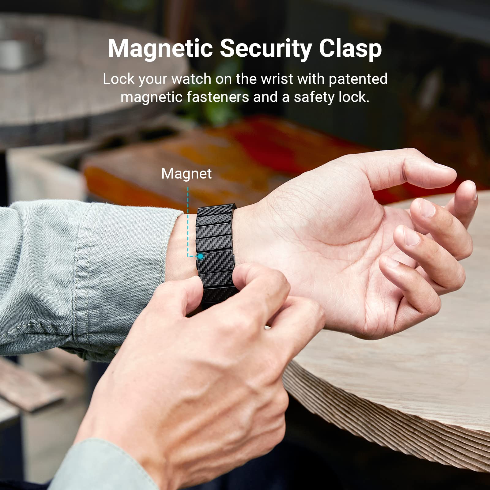 Foto 5 pulgar | Correa de Reloj de Fibra de Carbono para Galaxy Watch 7/6/5/4 - Venta Internacional