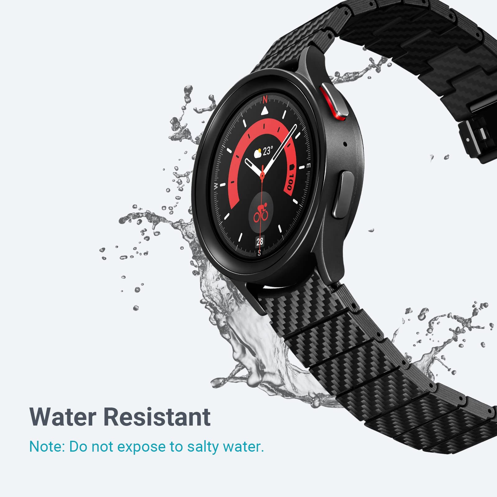 Foto 8 pulgar | Correa de Reloj de Fibra de Carbono para Galaxy Watch 7/6/5/4 - Venta Internacional