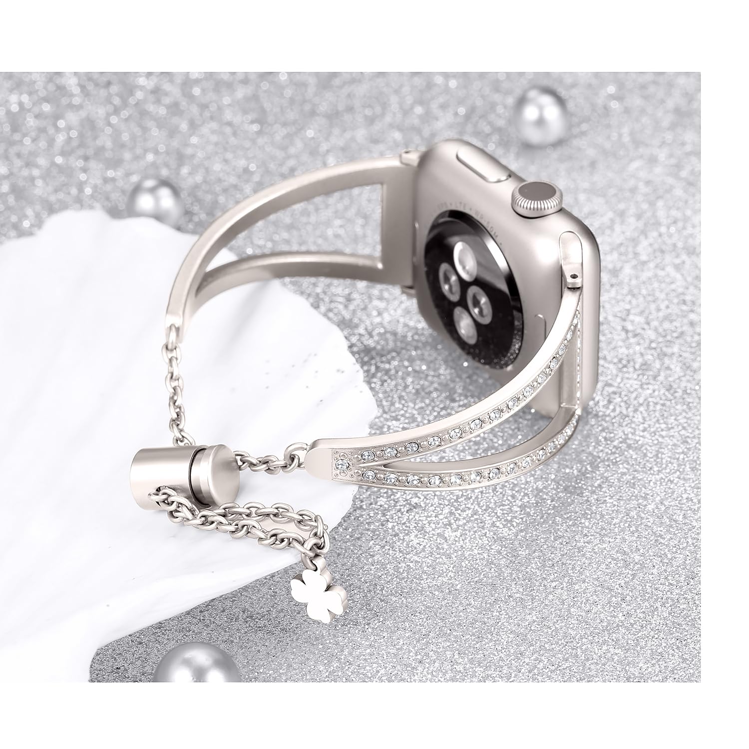 Foto 6 pulgar | Correa de Reloj Secbolt Bling de Acero Inoxidable de 38 a 42 mm Apple - Venta Internacional