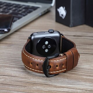 Foto 3 | Correa de Piel Auténtica Huafiy para Apple Watch 38/49 mm - Venta Internacional