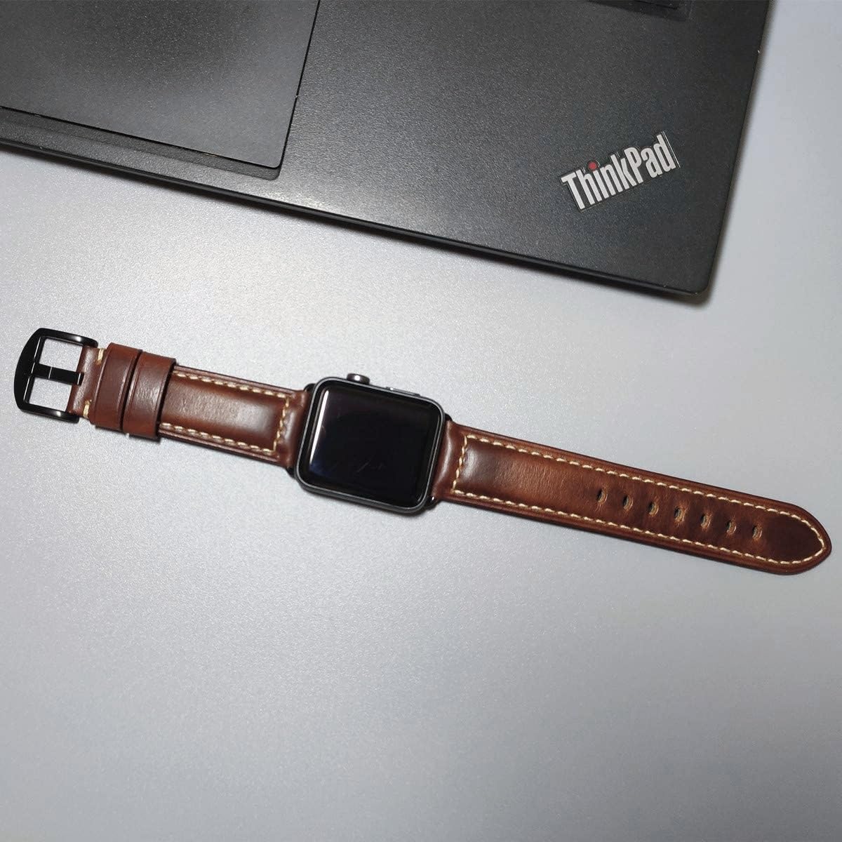 Foto 4 | Correa de Piel Auténtica Huafiy para Apple Watch 38/49 mm - Venta Internacional