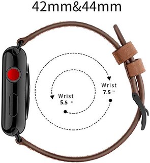 Foto 6 | Correa de Piel Auténtica Huafiy para Apple Watch 38/49 mm - Venta Internacional