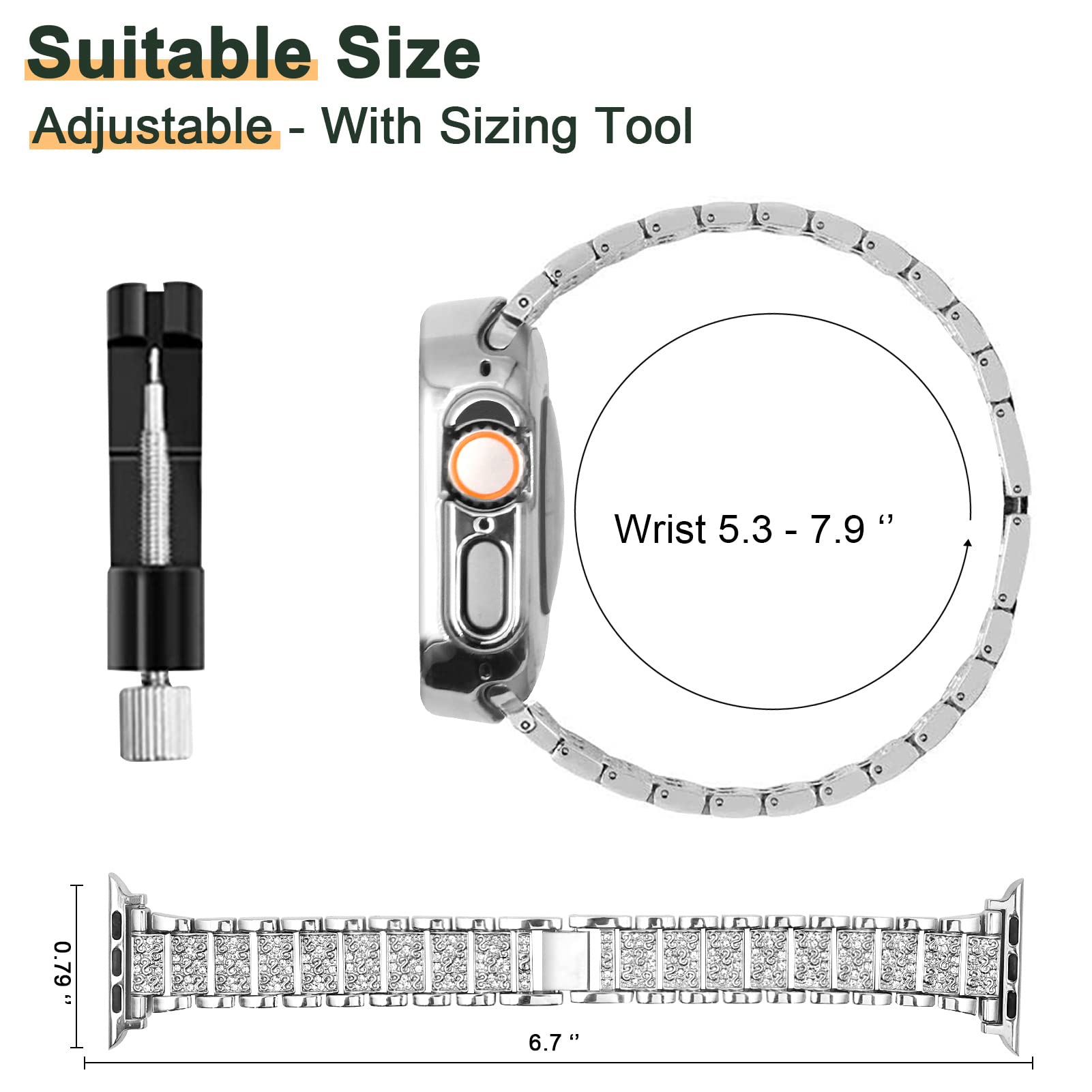 Foto 6 pulgar | Correa de Reloj Mosonio Compatible con Apple Ultra de 49 mm con Funda - Venta Internacional