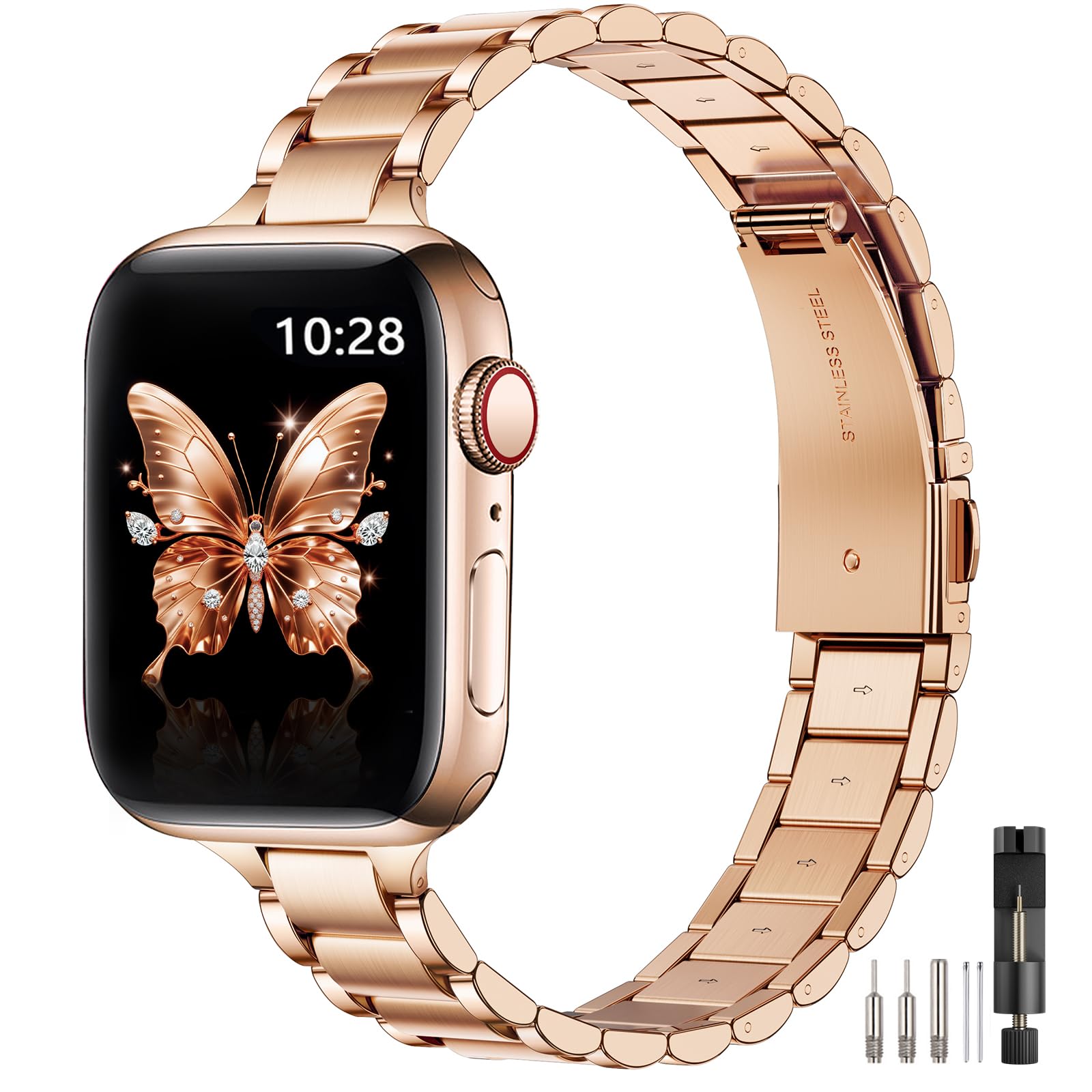 Foto 2 pulgar | Correa de Reloj Wfeagl de Metal para Apple Watch - Venta Internacional