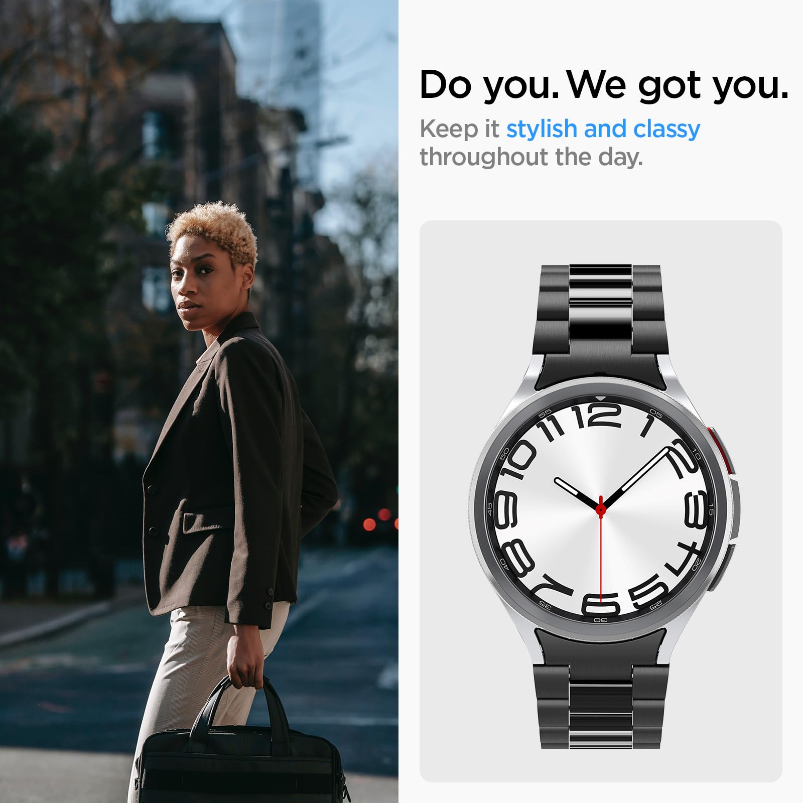 Foto 3 | Correa Spigen Modern Fit 316l para Samsung Galaxy Watch 6 Classic - Venta Internacional