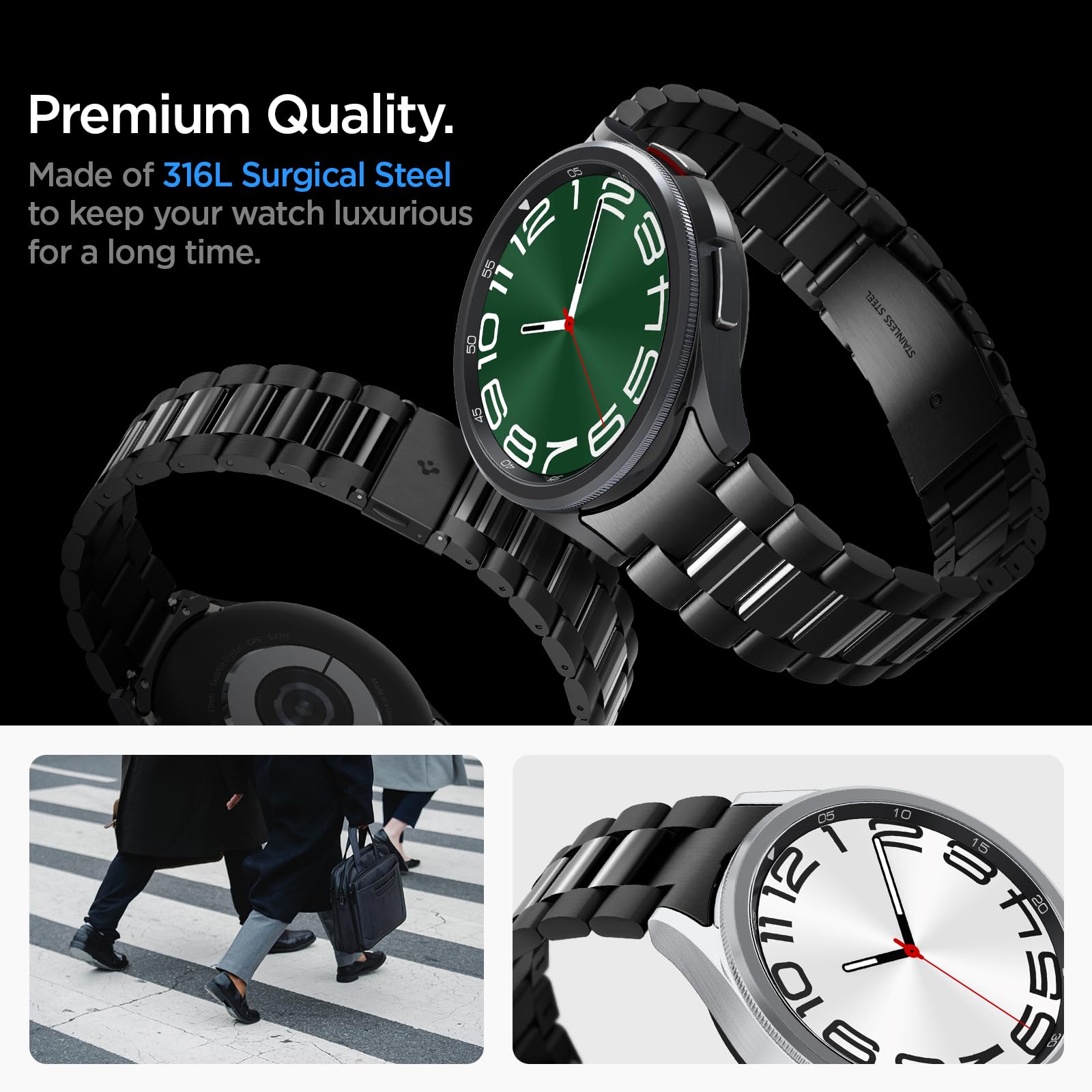 Foto 5 pulgar | Correa Spigen Modern Fit 316l para Samsung Galaxy Watch 6 Classic - Venta Internacional