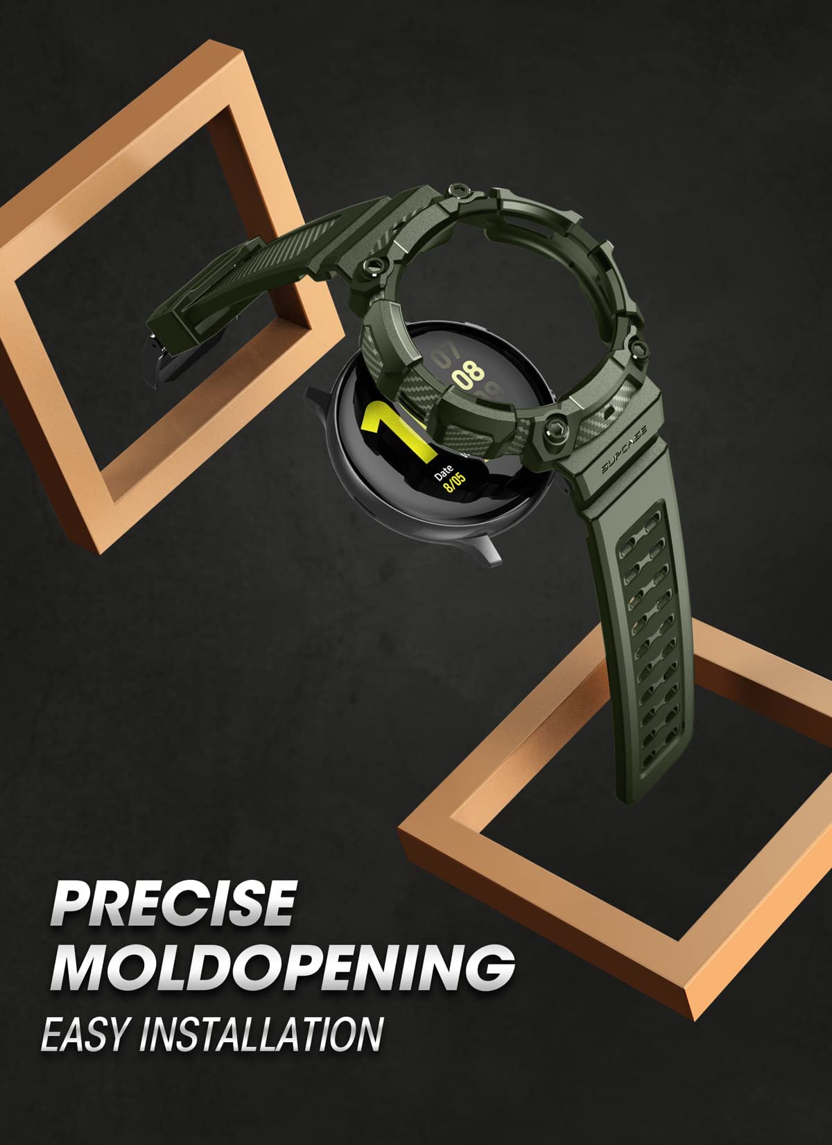 Foto 6 pulgar | Correa de Reloj con Funda Supcase Unicorn Beetle Pro para Galaxy Watch 5 44 mm Verde Oscuro - Venta Internacional