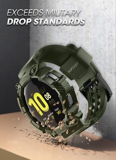 Foto 6 | Correa de Reloj con Funda Supcase Unicorn Beetle Pro para Galaxy Watch 5 44 mm Verde Oscuro - Venta Internacional