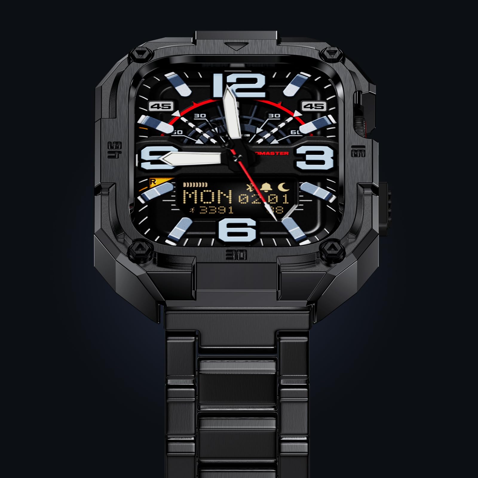 Foto 2 | Correa de Reloj Mofree de Acero Inoxidable con Funda Apple 46 mm Series 10 - Venta Internacional