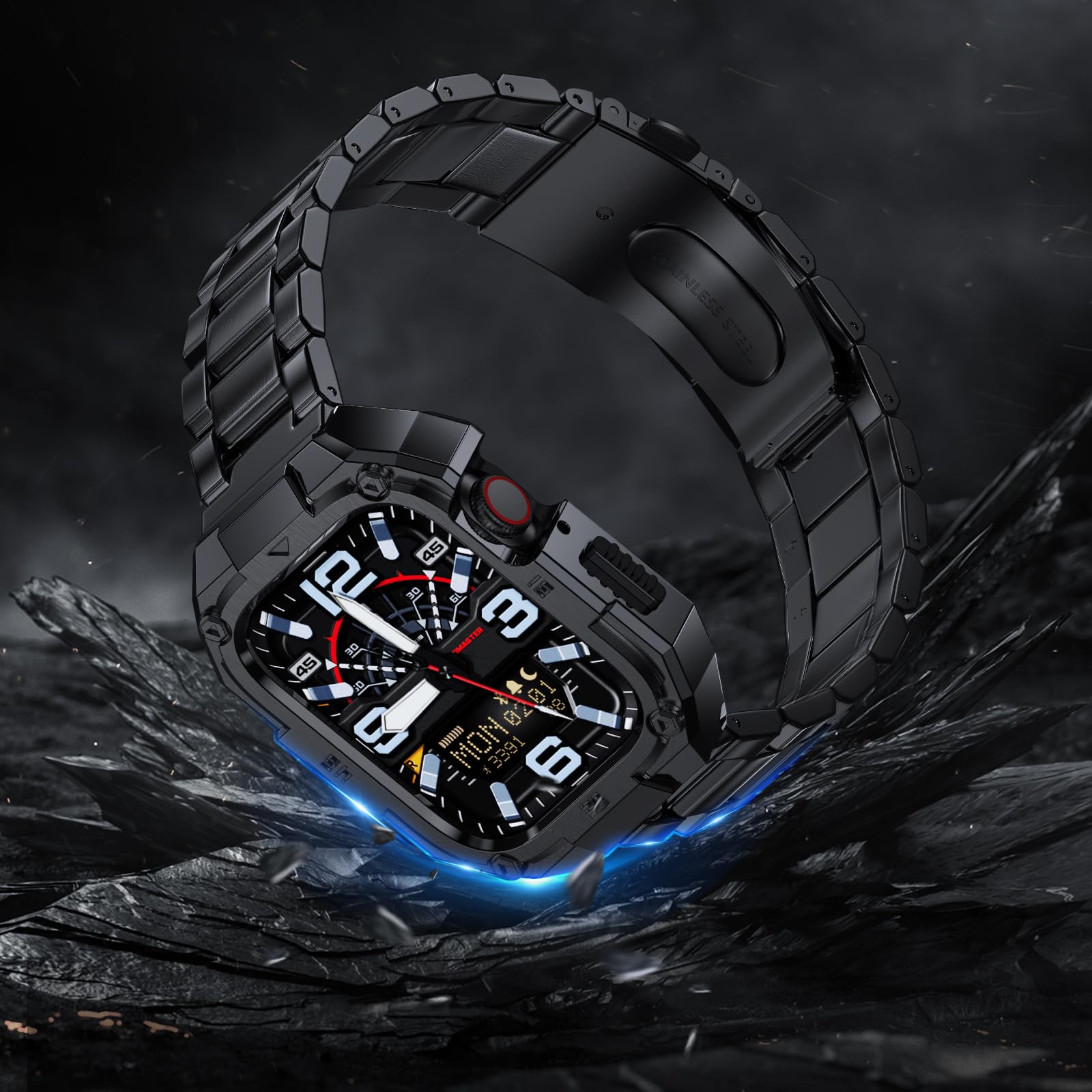 Foto 6 pulgar | Correa de Reloj Mofree de Acero Inoxidable con Funda Apple 46 mm Series 10 - Venta Internacional