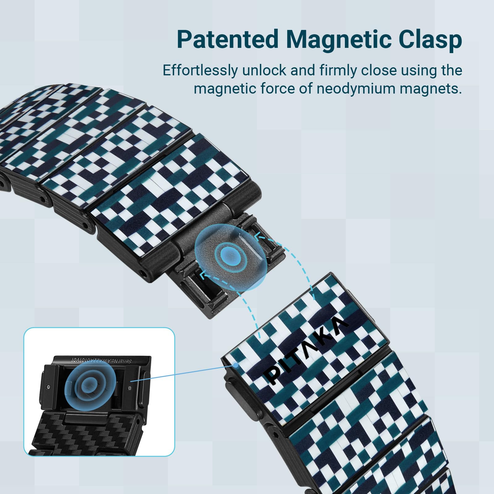Foto 7 pulgar | Correa Pitaka para Apple Watch-Venta Internacional