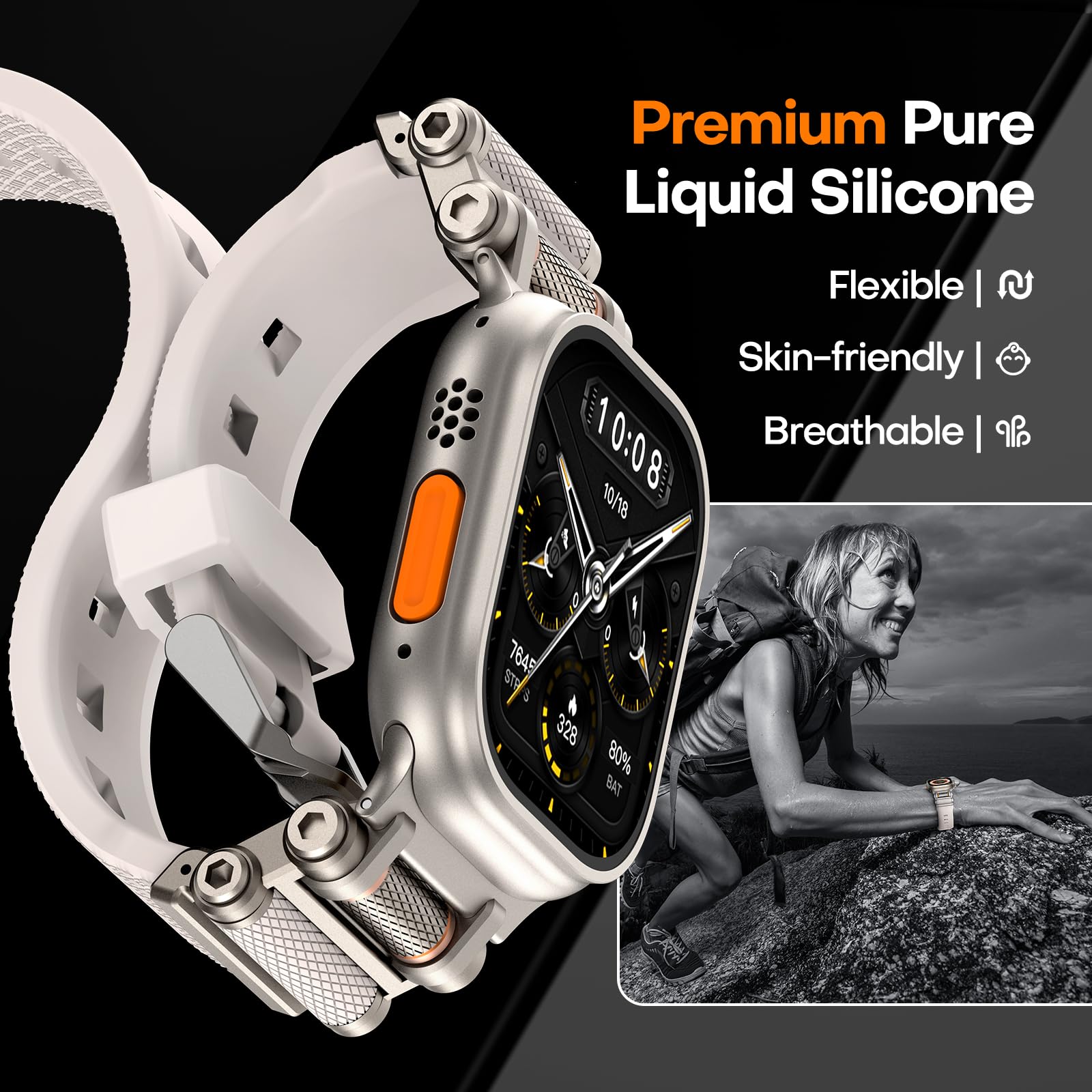 Foto 4 pulgar | Correa de Reloj Tauri Diseñada para Apple Watch Ultra 2/49 mm - Venta Internacional