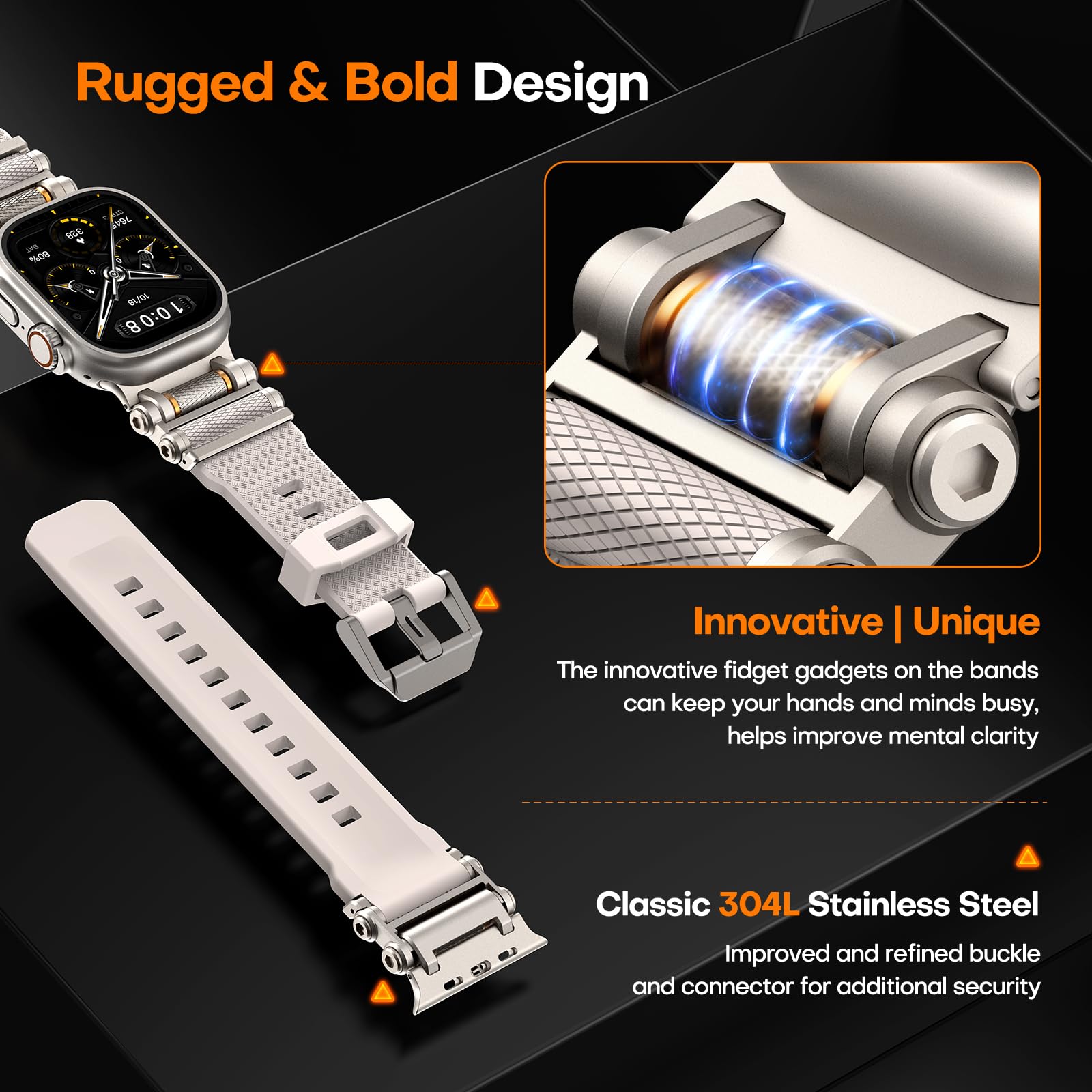Foto 6 pulgar | Correa de Reloj Tauri Diseñada para Apple Watch Ultra 2/49 mm - Venta Internacional