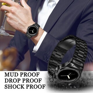 Foto 4 | Watch Band + Funda Miohhr Compatible con Google Pixel Watch 41 mm Acero Inoxidable Negro - Venta Internacional