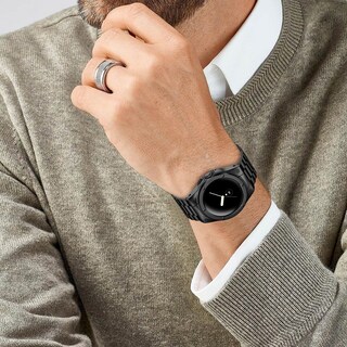 Foto 6 | Watch Band + Funda Miohhr Compatible con Google Pixel Watch 41 mm Acero Inoxidable Negro - Venta Internacional