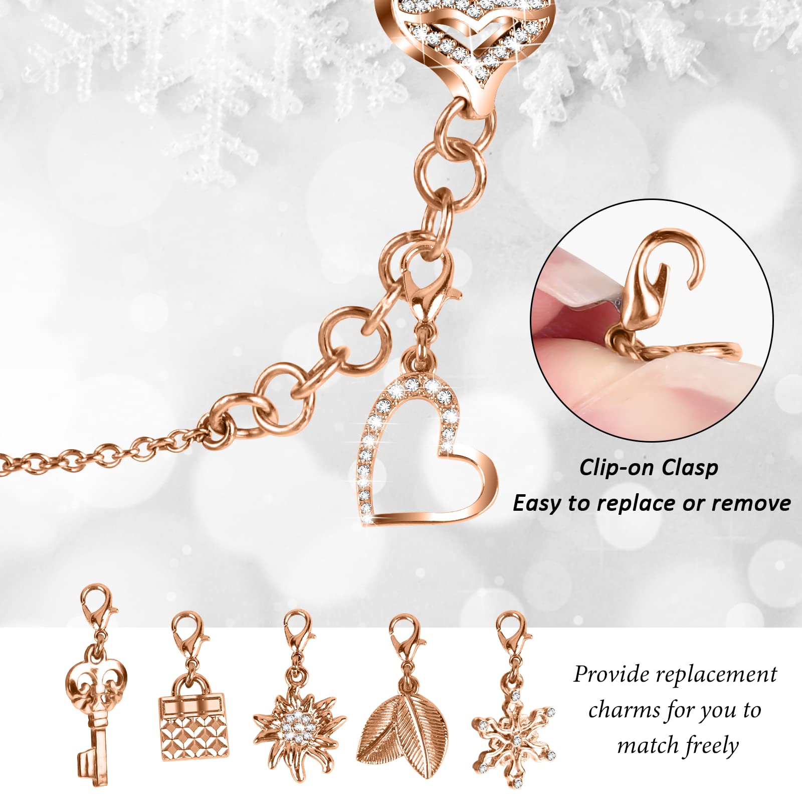 Foto 3 pulgar | Correa de Reloj Joyozy Compatible con Apple Watch de 45 mm con Funda Oro Rosa - Venta Internacional