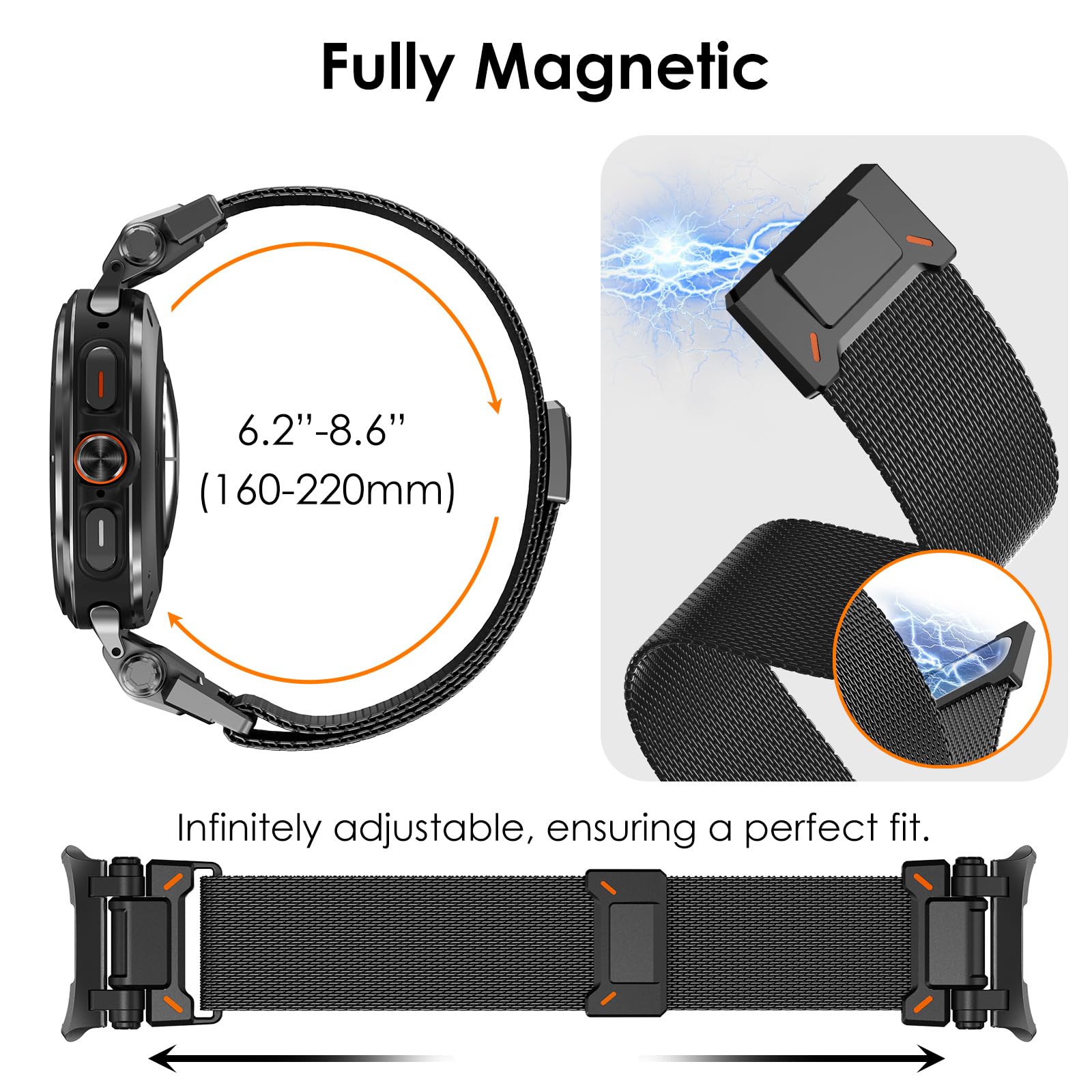 Foto 6 pulgar | Correa De Reloj Newways Milanese Loop Para Galaxy Watch Ultra De 47 Mm - Venta Internacional.