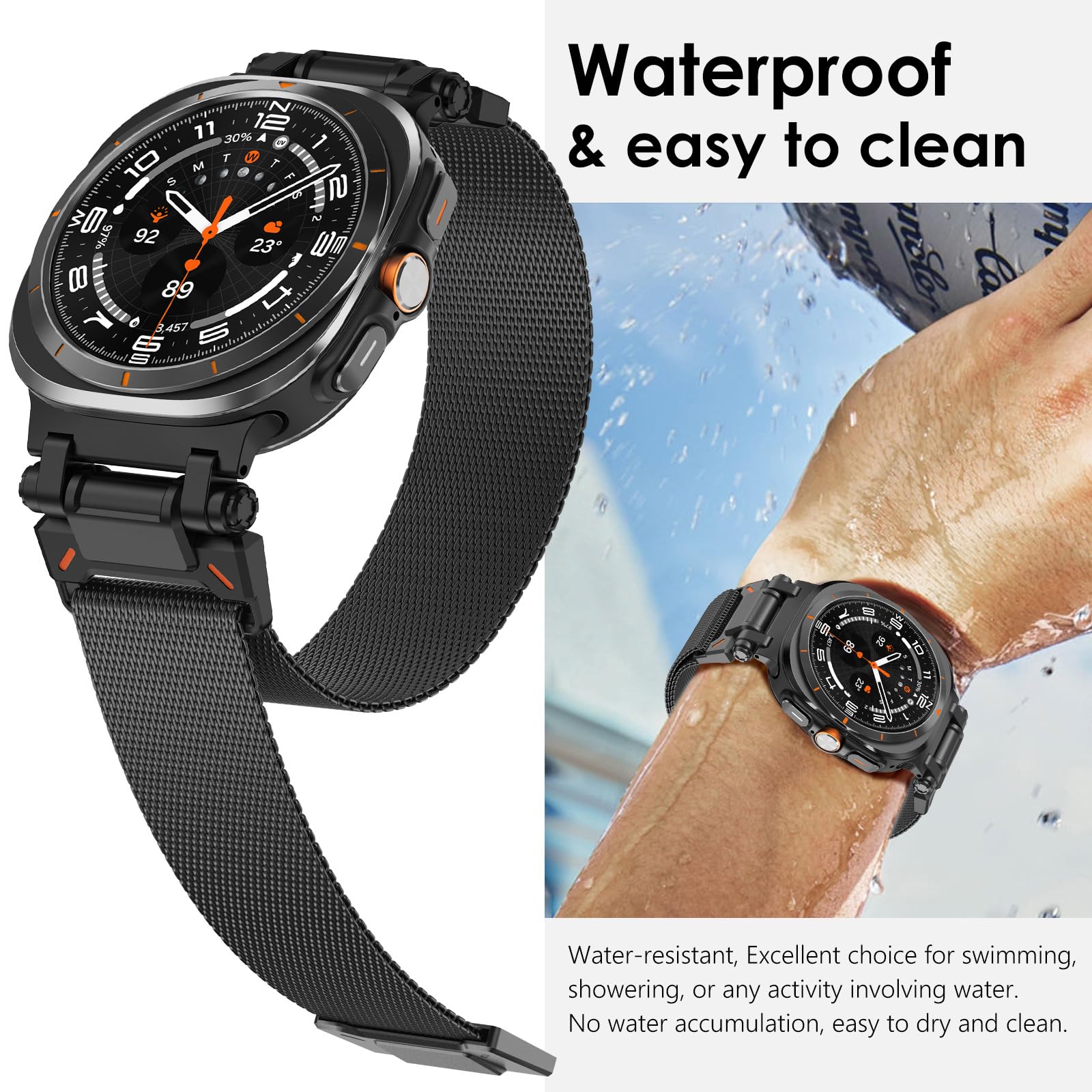 Foto 7 pulgar | Correa De Reloj Newways Milanese Loop Para Galaxy Watch Ultra De 47 Mm - Venta Internacional.