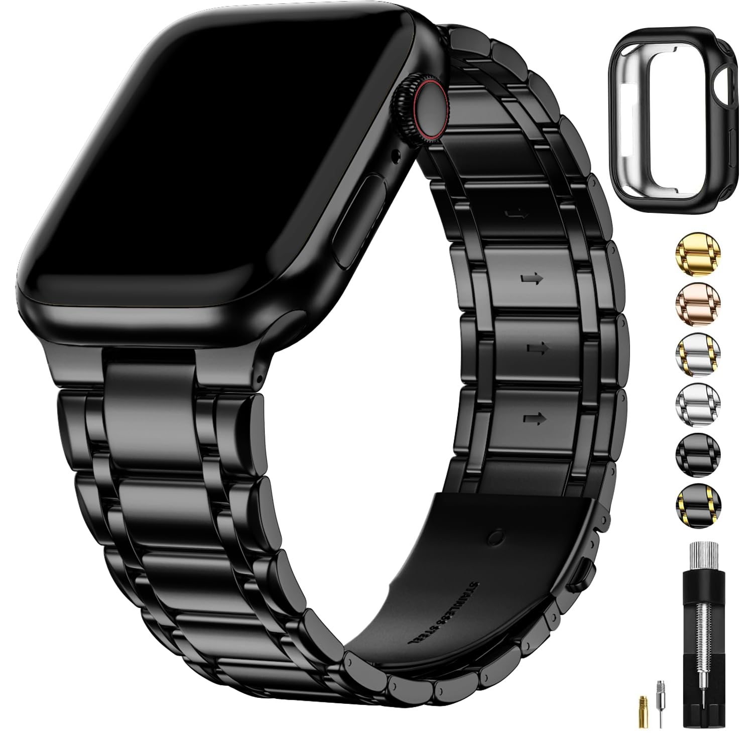 Foto 2 pulgar | Correa de Reloj Fullmosa de Acero Inoxidable Apple Watch 42 /44 mm - Venta Internacional