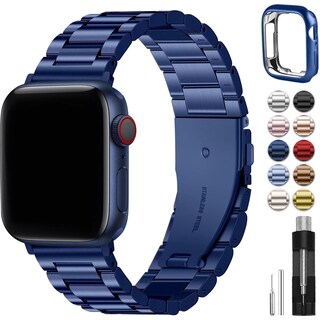 Foto 1 | Correa Fullmosa de Metal para Apple Watch 45 mm Azul para Series 9/8/7 - Venta Internacional