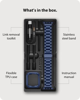 Foto 6 | Correa Fullmosa de Metal para Apple Watch 45 mm Azul para Series 9/8/7 - Venta Internacional