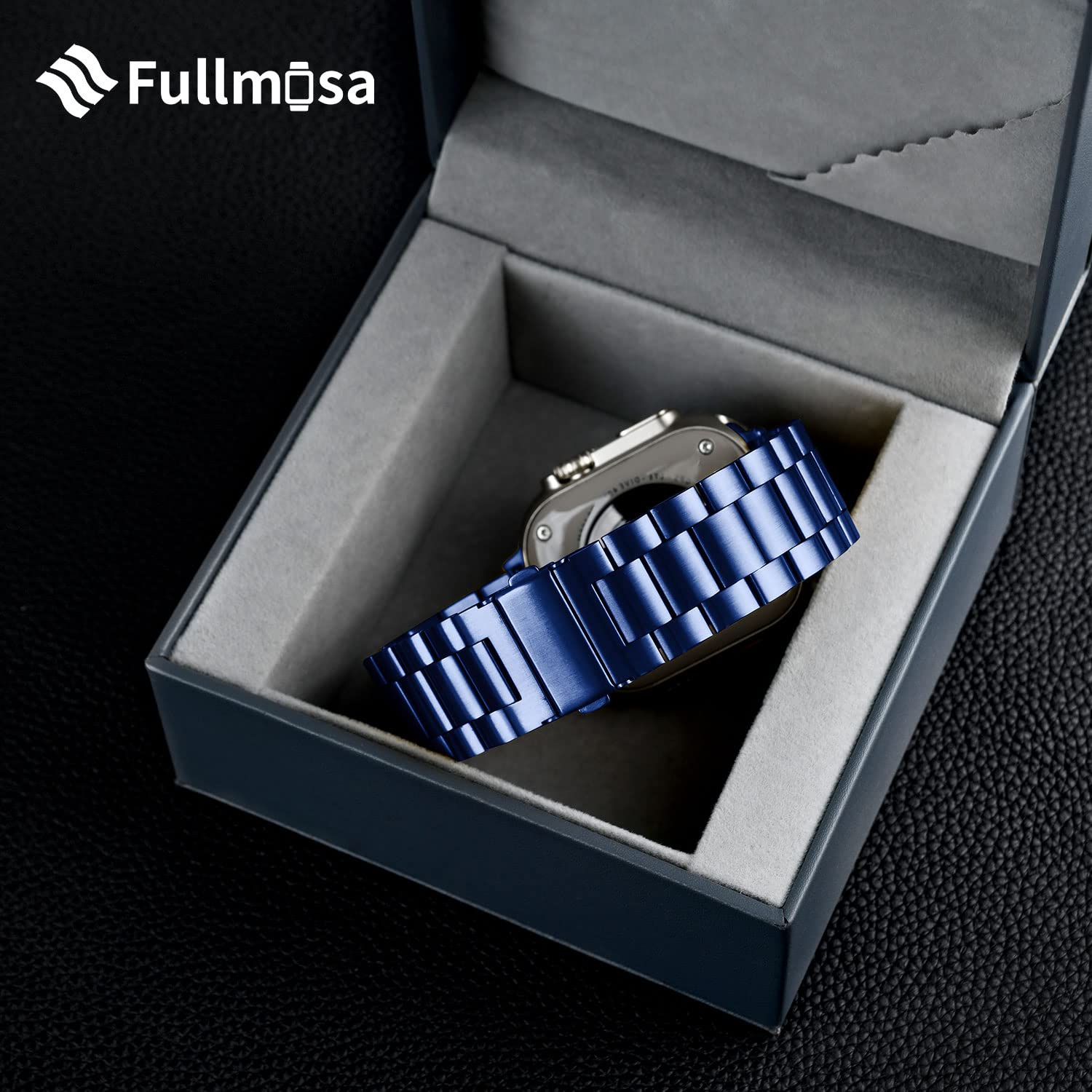 Foto 8 pulgar | Correa Fullmosa de Metal para Apple Watch 45 mm Azul para Series 9/8/7 - Venta Internacional