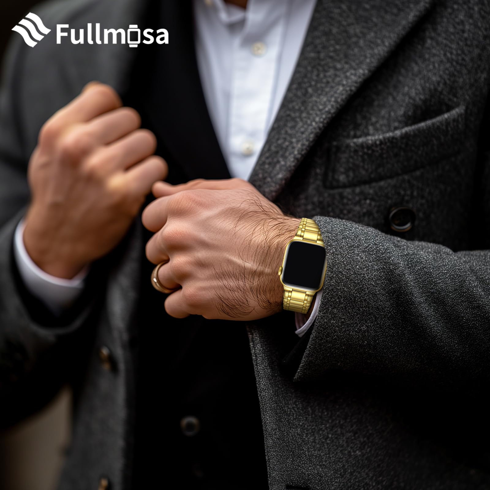 Foto 2 | Correa de Reloj Fullmosa de Acero Inoxidable Apple Watch 42 /44 mm - Venta Internacional