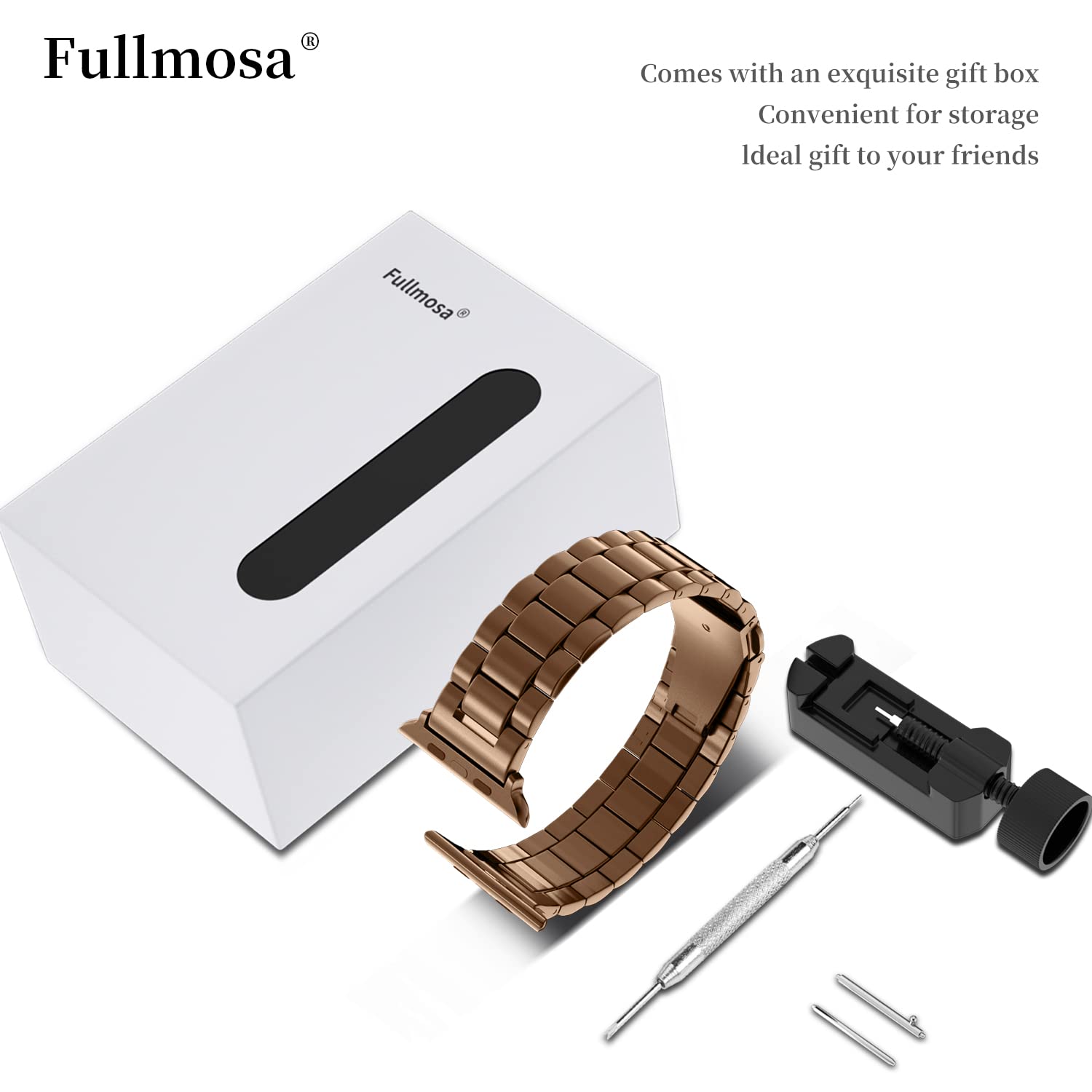 Foto 8 pulgar | Correa de Reloj Fullmosa Compatible con Apple de 38 Mm/40 Mm/41 Mm, Dorada - Venta Internacional