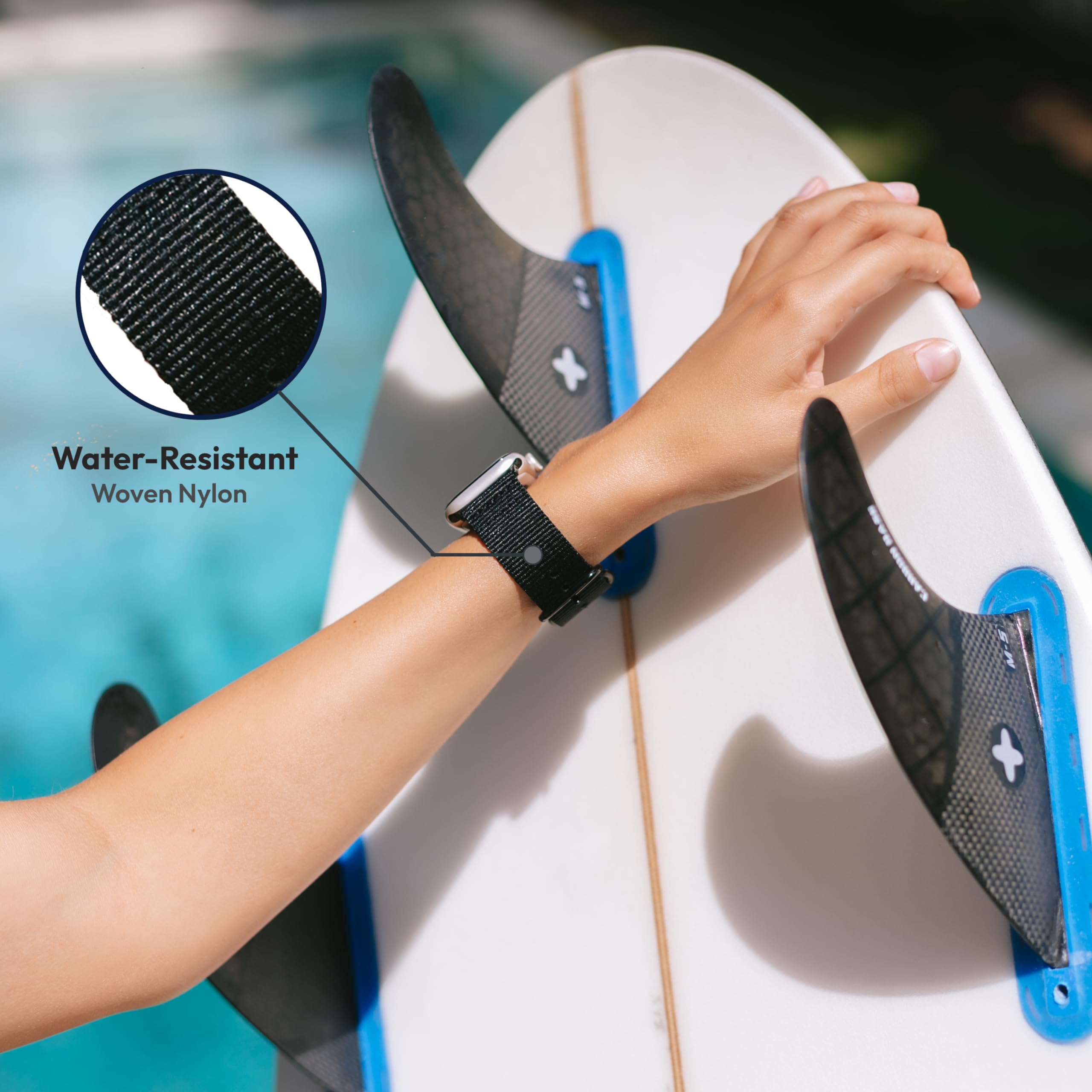 Foto 6 pulgar | Correa de Reloj Carterjett Hiking Trail de Nailon Para Apple 42 Mm Negra - Venta Internacional