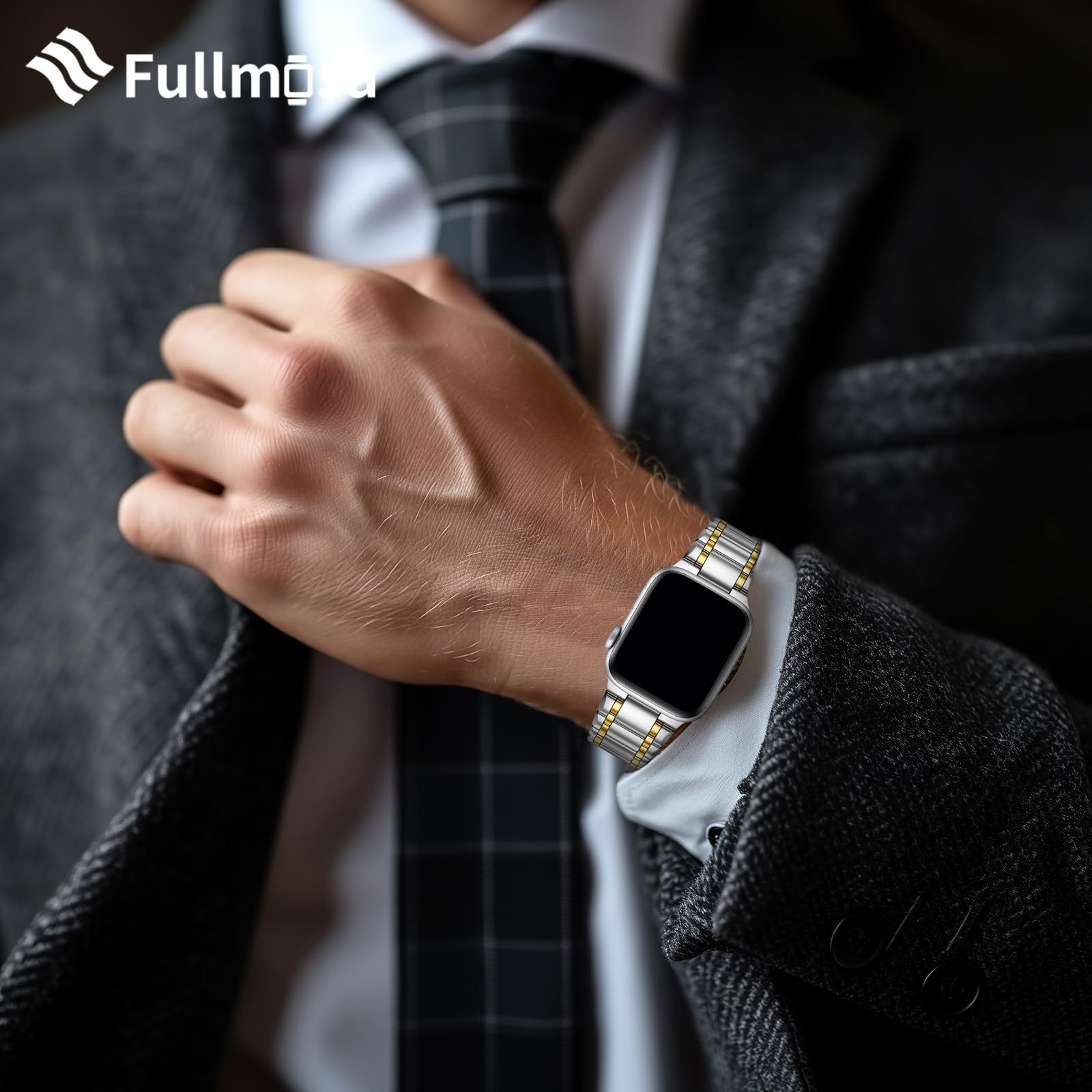 Foto 3 pulgar | Correa de Reloj Fullmosa Compatible con Apple de 45 /44 /42 mm con Funda - Venta Internacional