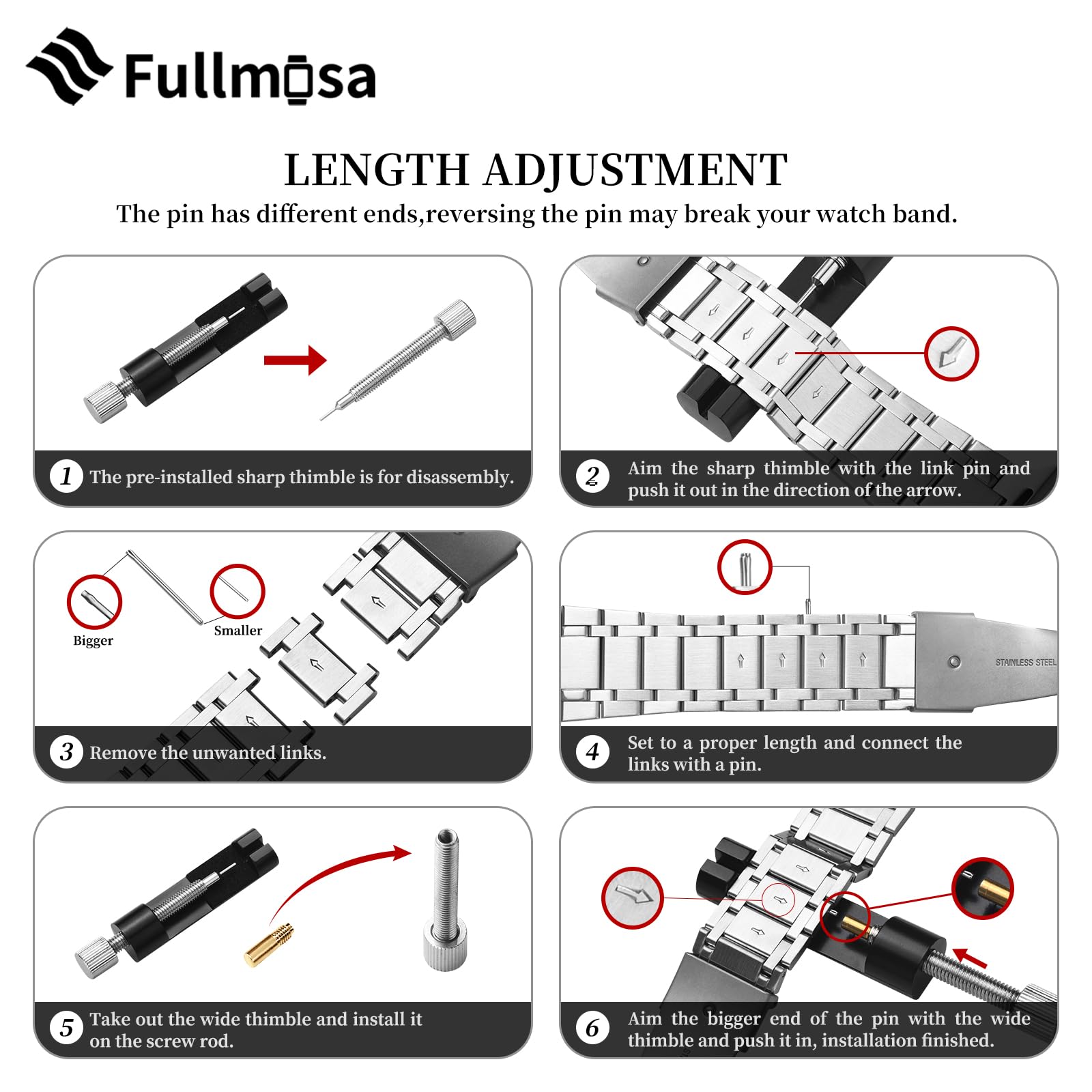 Foto 8 pulgar | Correa de Reloj Fullmosa Compatible con Apple de 45 /44 /42 mm con Funda - Venta Internacional