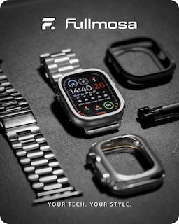 Foto 2 | Correa de Reloj Fullmosa Compatible con Apple 42 Mm Plata Y Acero Inoxidable - Venta Internacional