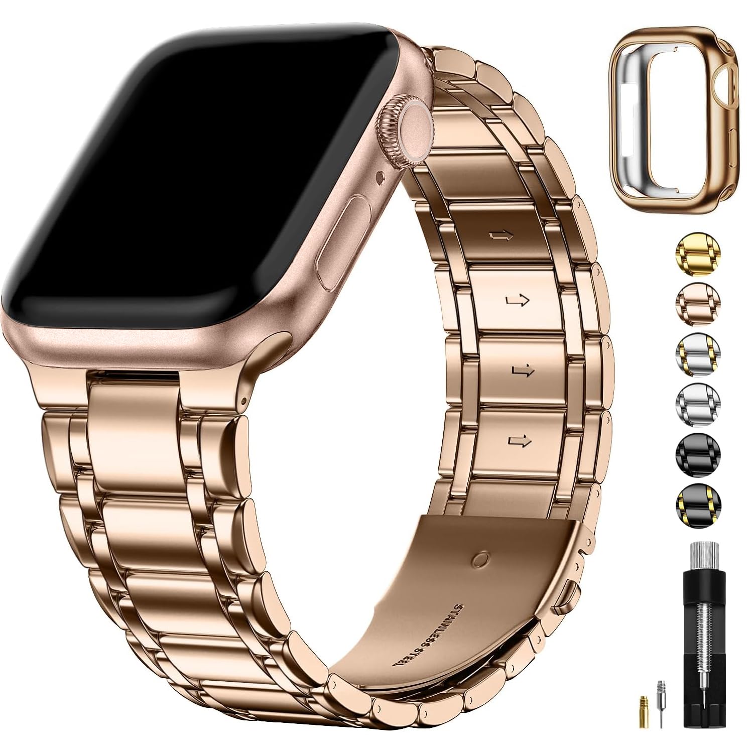 Foto 2 pulgar | Correa de Reloj Fullmosa de Acero Inoxidable Apple Watch 42 /44 mm - Venta Internacional