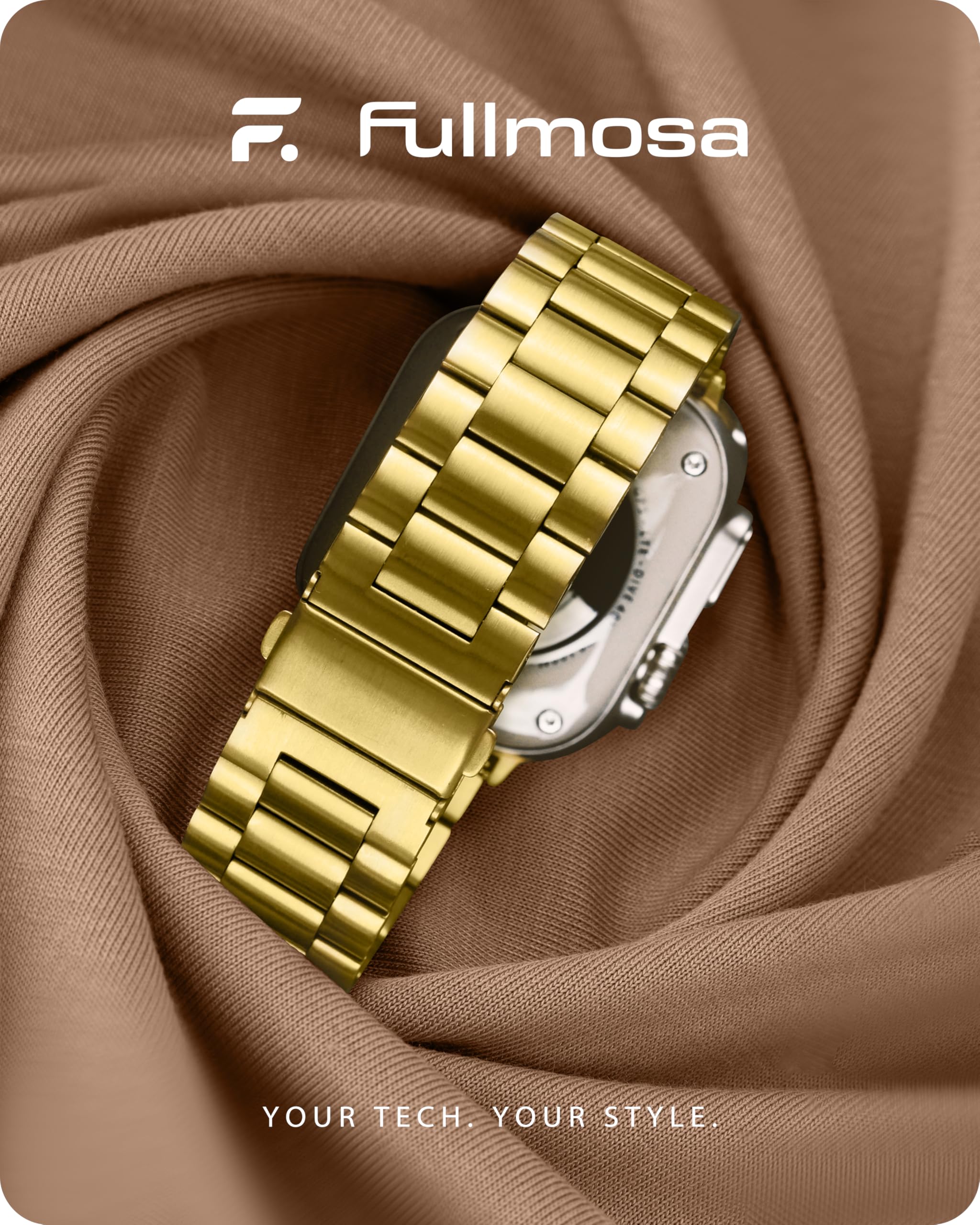 Foto 3 pulgar | Correa de Reloj Fullmosa Compatible con Apple de 41 /40 /38 mm Dorada - Venta Internacional