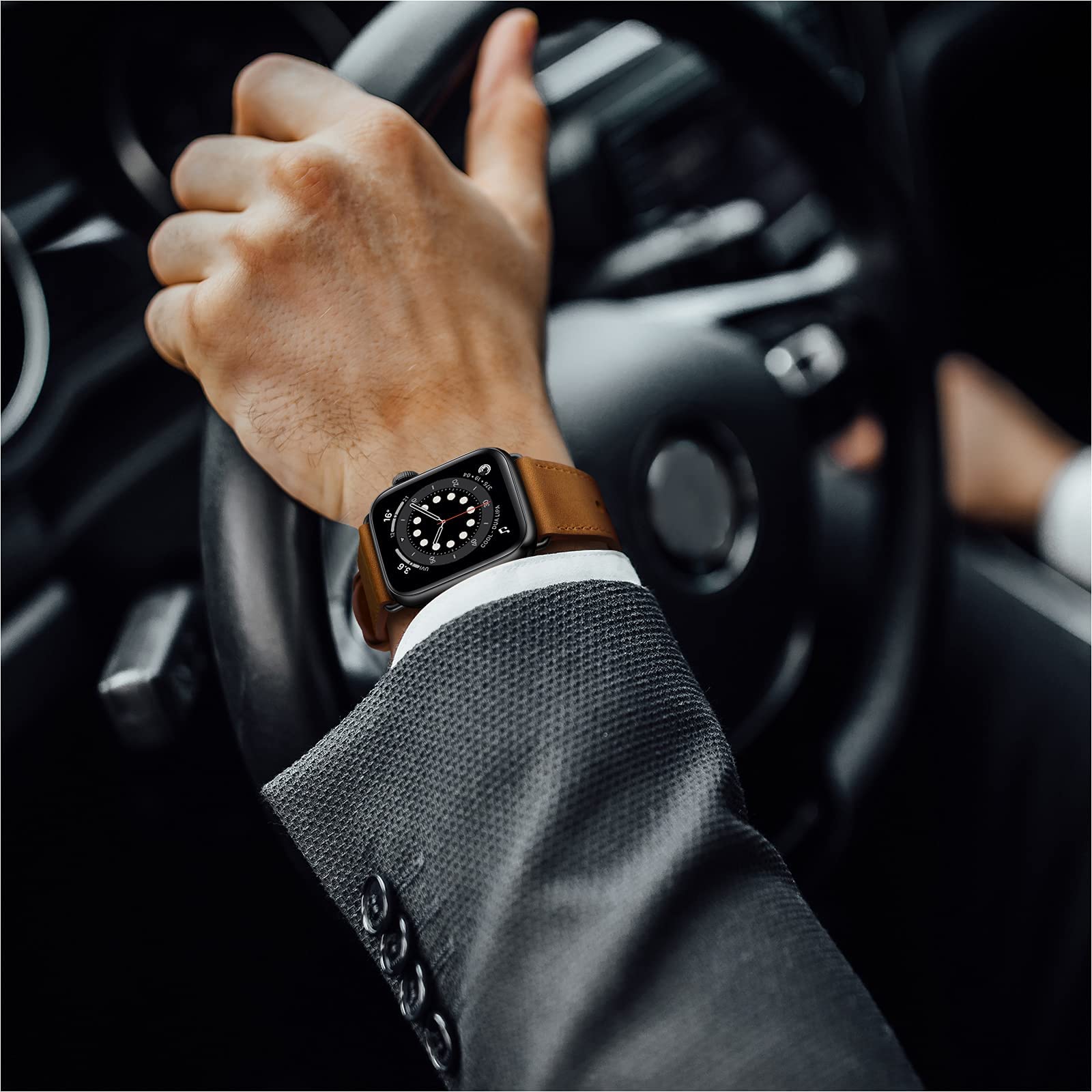 Foto 5 | Correa Café Ouheng para Apple Watch de 49 mm-Venta Internacional