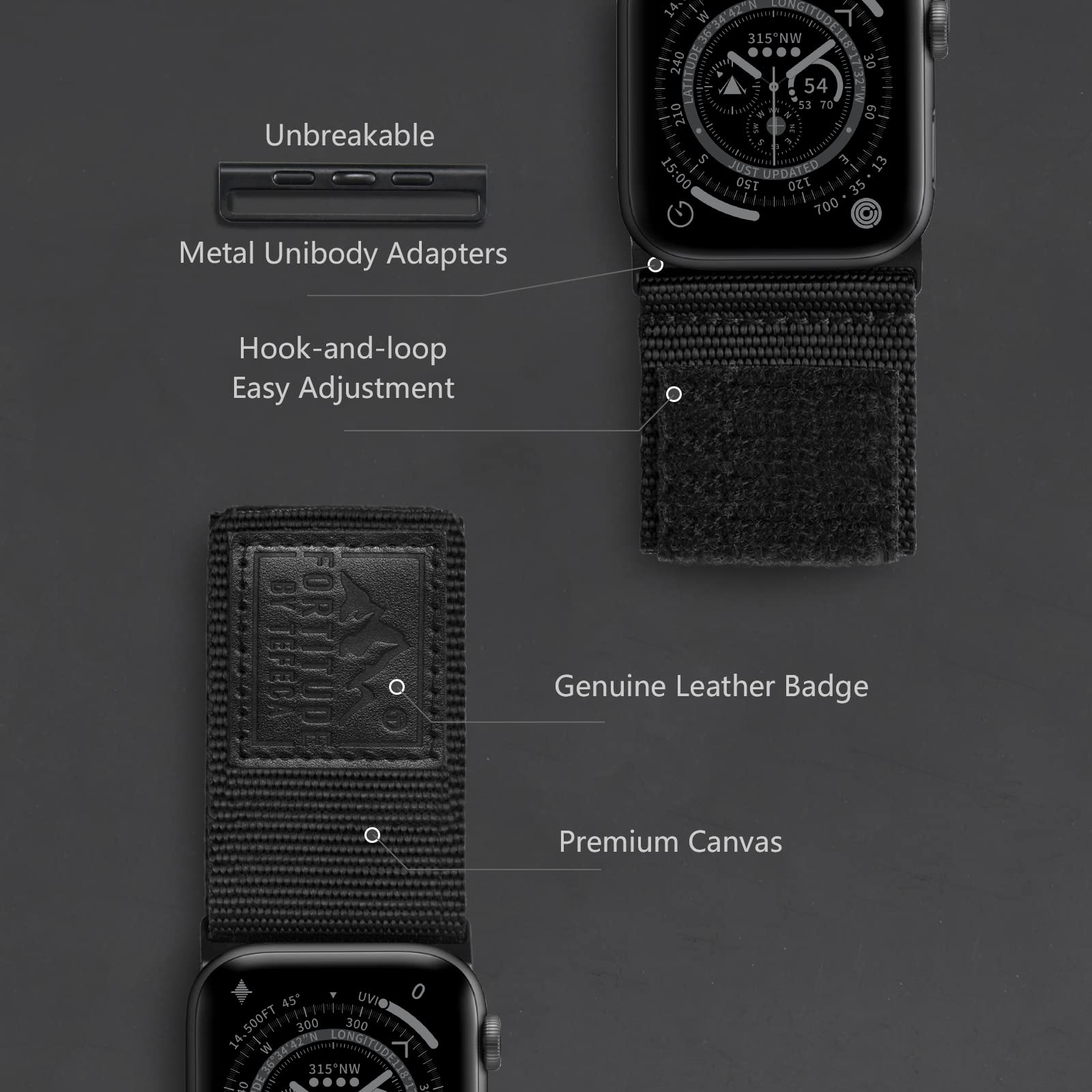 Foto 3 pulgar | Correa de Reloj Tefeca Fortitude Series Ultraancha para Apple Watch - Venta Internacional