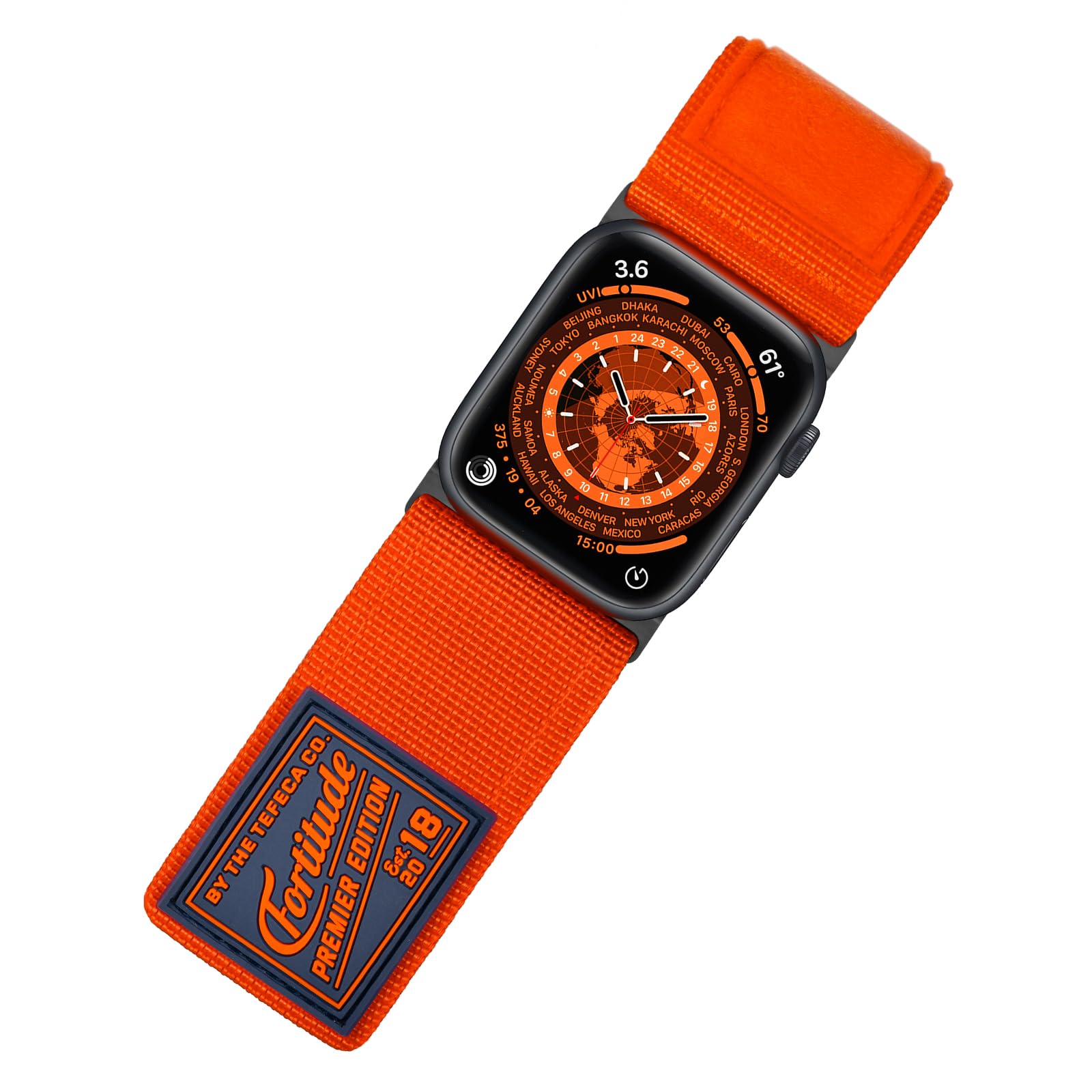 Correa de Reloj Tefeca Fortitude Series Ultra Wide Band Anaranjada - Venta Internacional