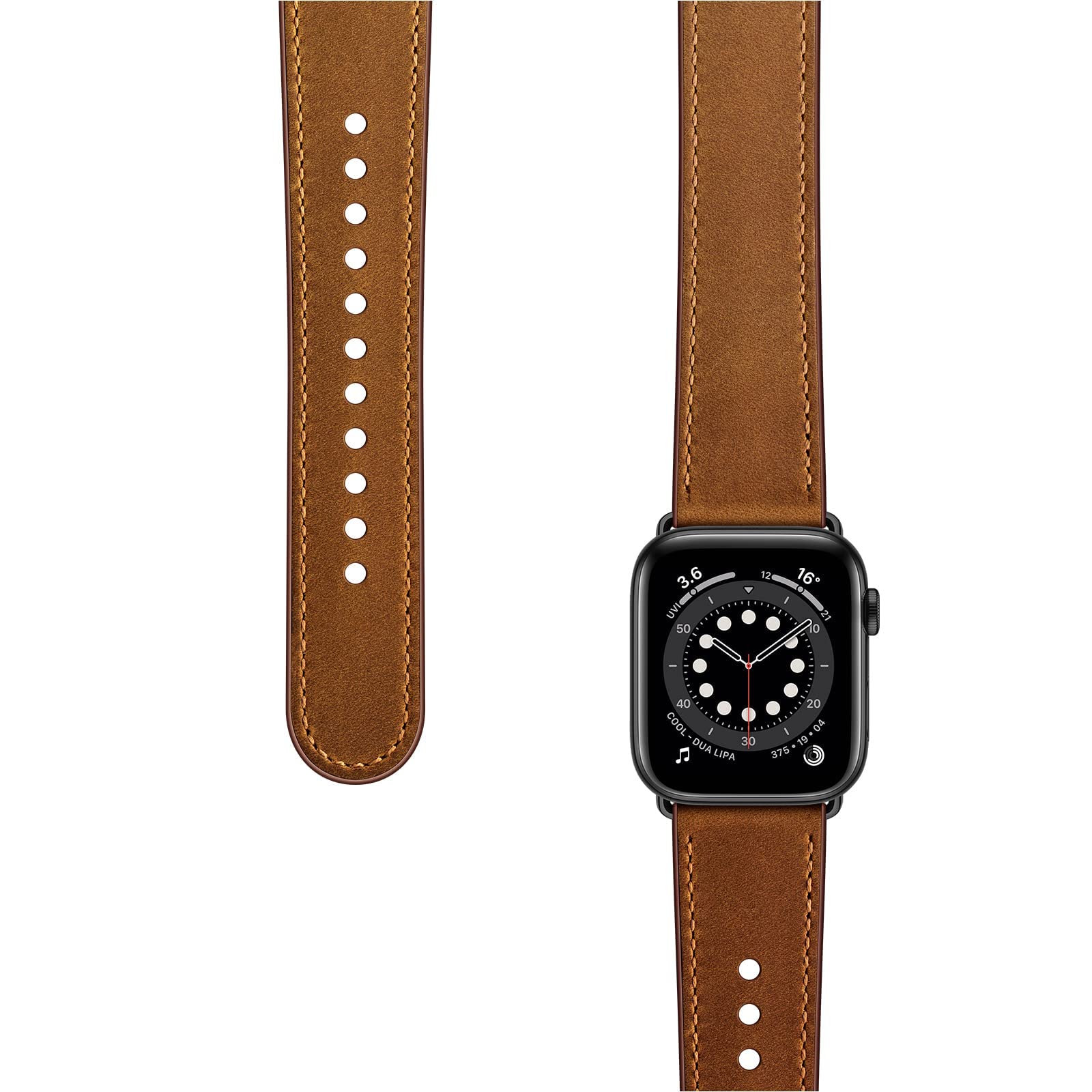 Foto 4 pulgar | Correa de Reloj Ouheng Piel Auténtica Para Apple Watch De 49 A 38 Mm - Venta Internacional